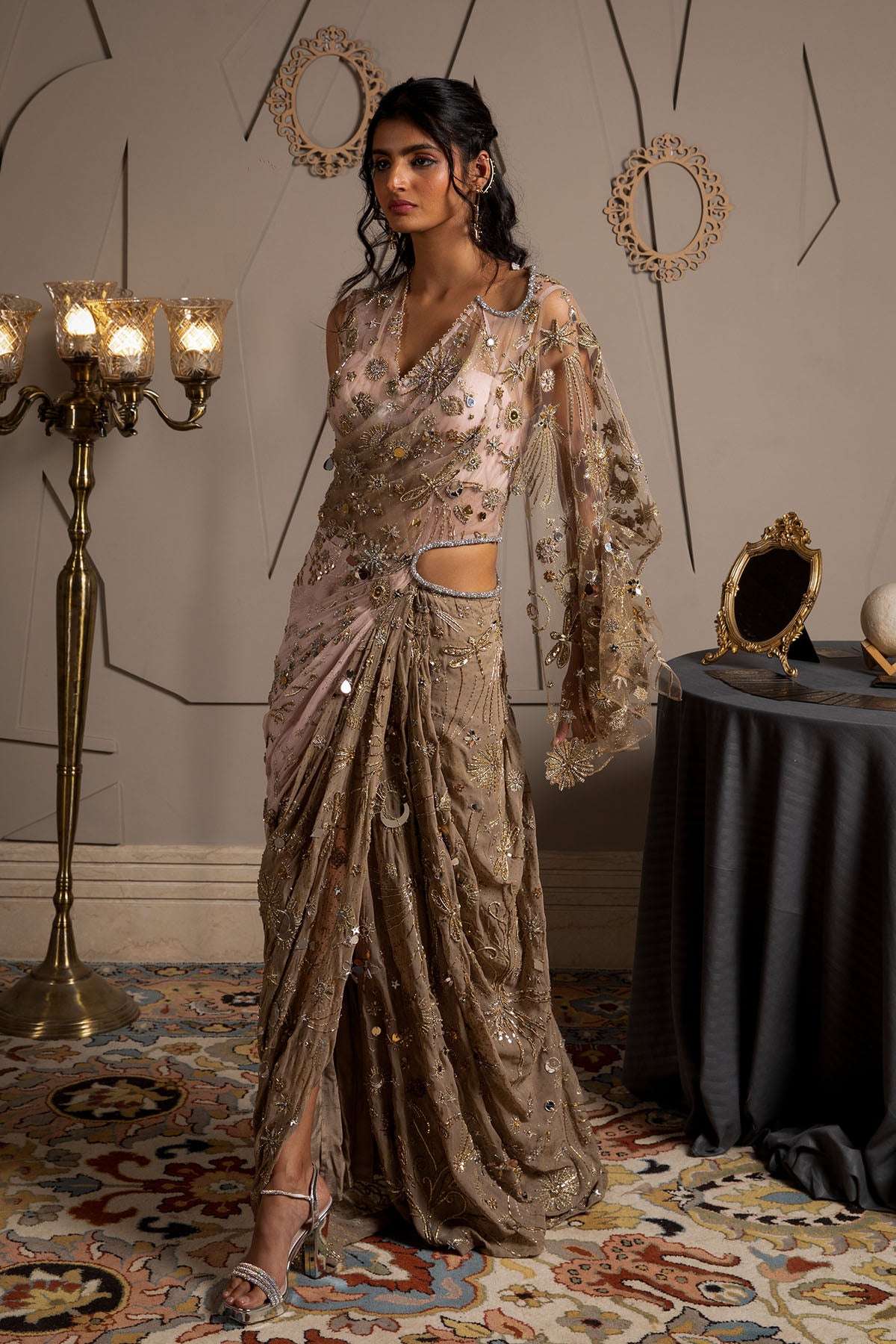 Nysa Draped Kaftan Dress