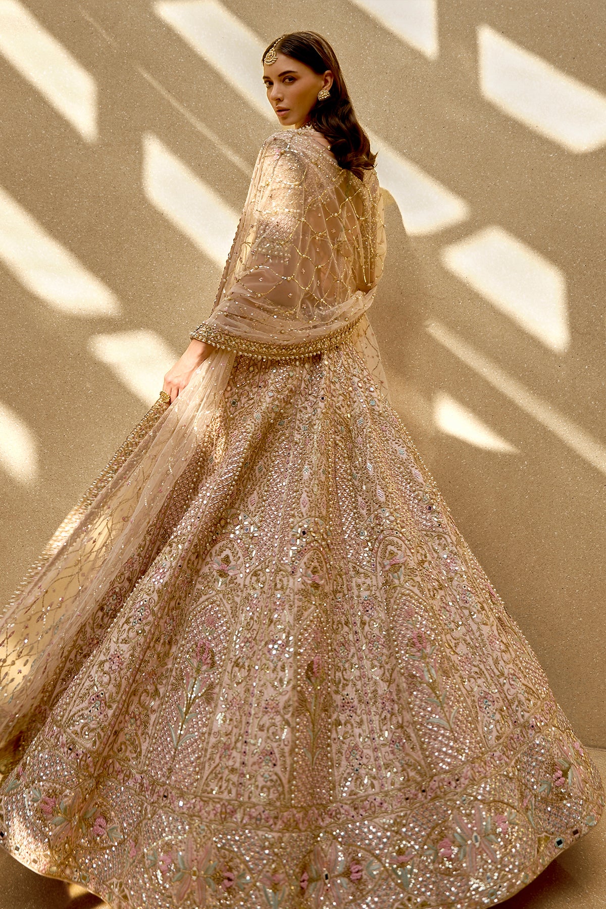 BABY PINK COUTURE ZARDOZI LEHENGA SET