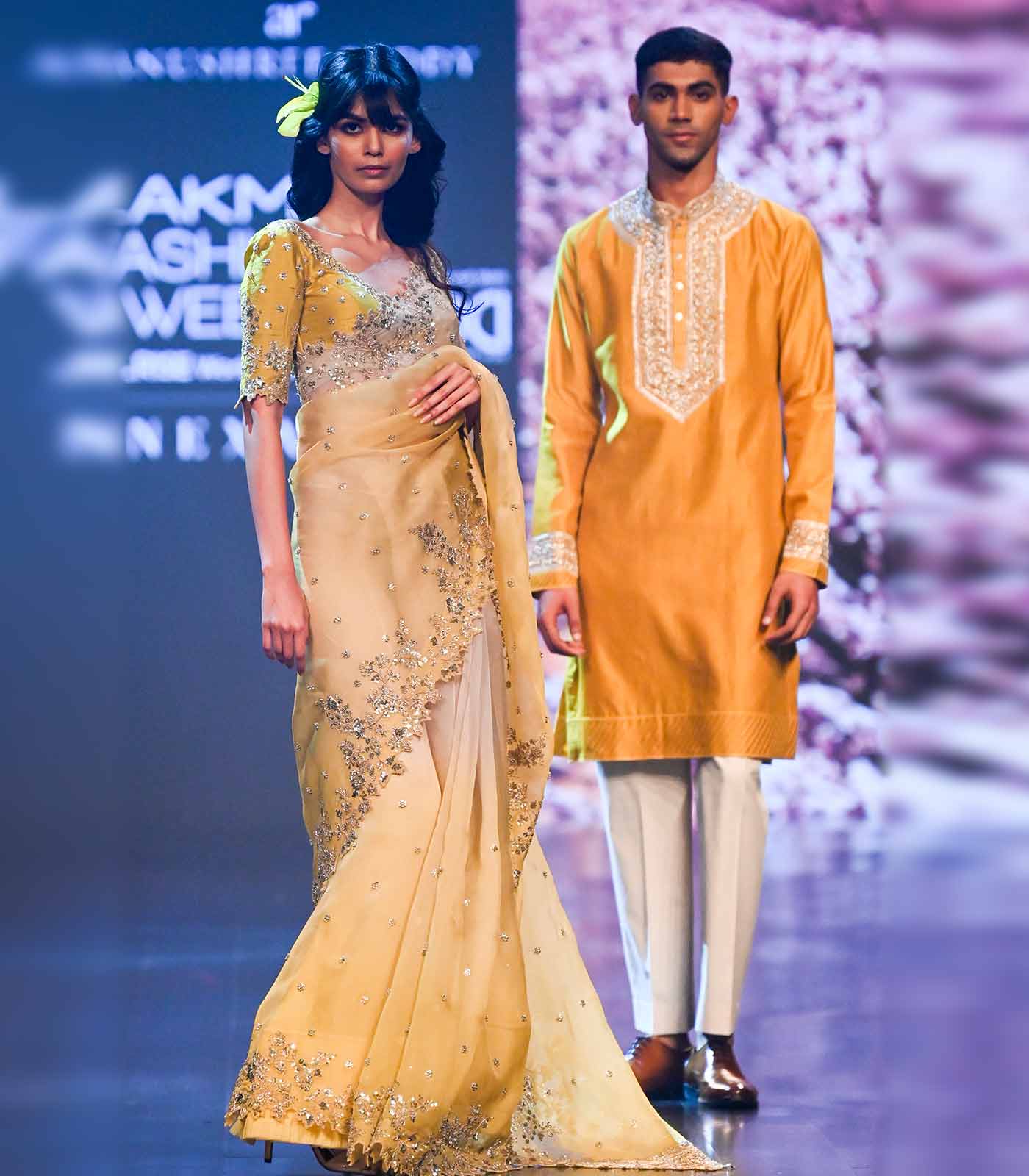 SEHAJ OMBRE YELLOW SAREE