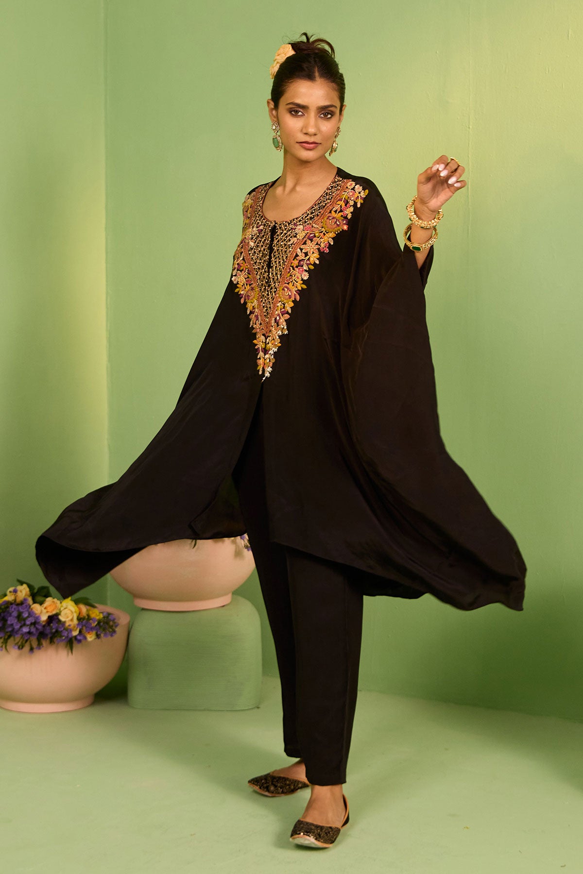 Mahala Black Kaftan Set