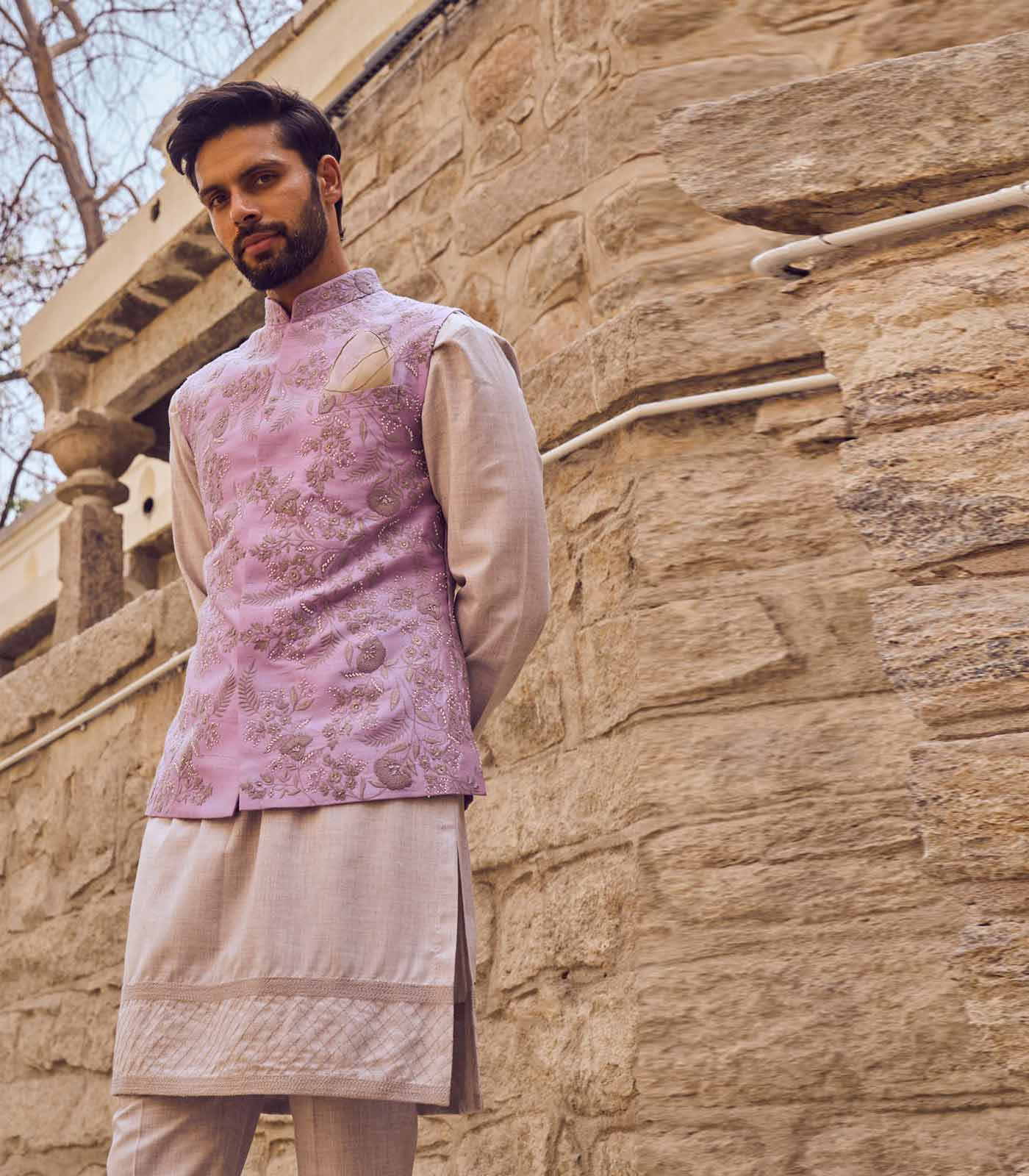 ANOUSH LAVENDER BANDI SET