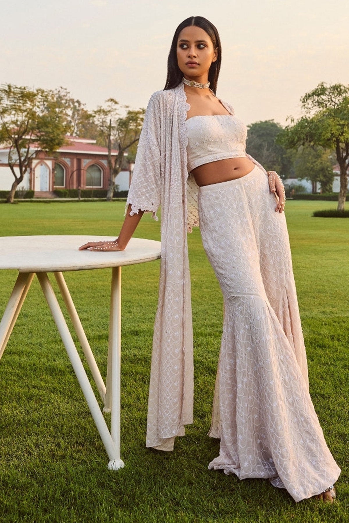 "Rihanna" jacket and sharara set