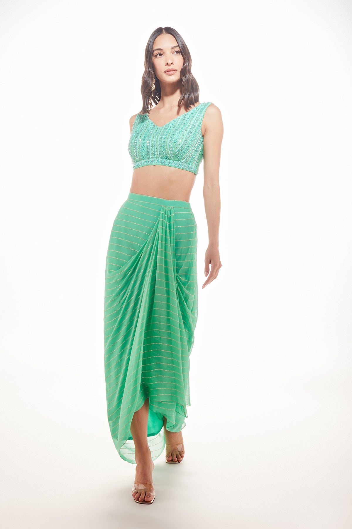 Julia Cape With Drape Skirt