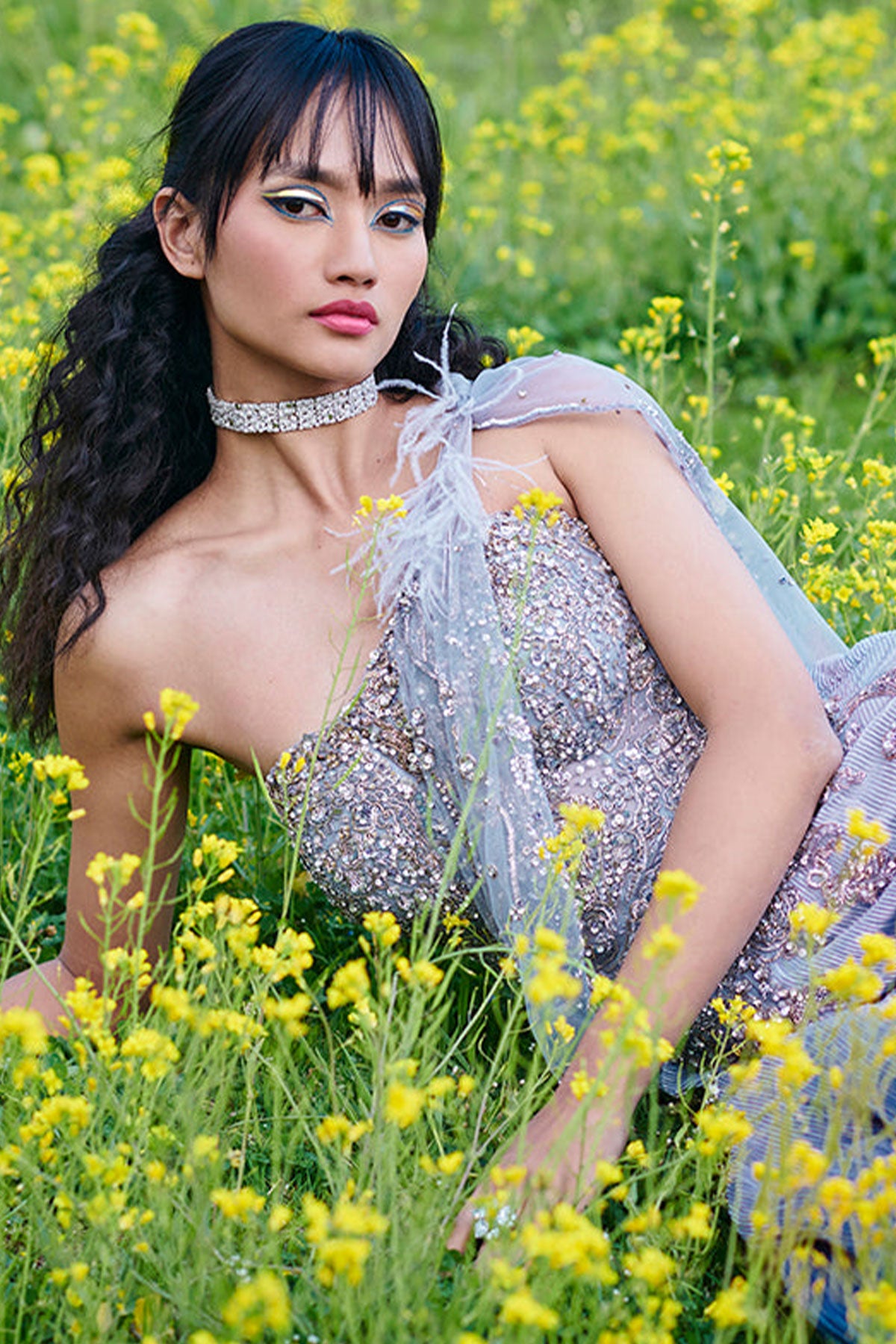 "Mishka" Pleated Ombre Gown