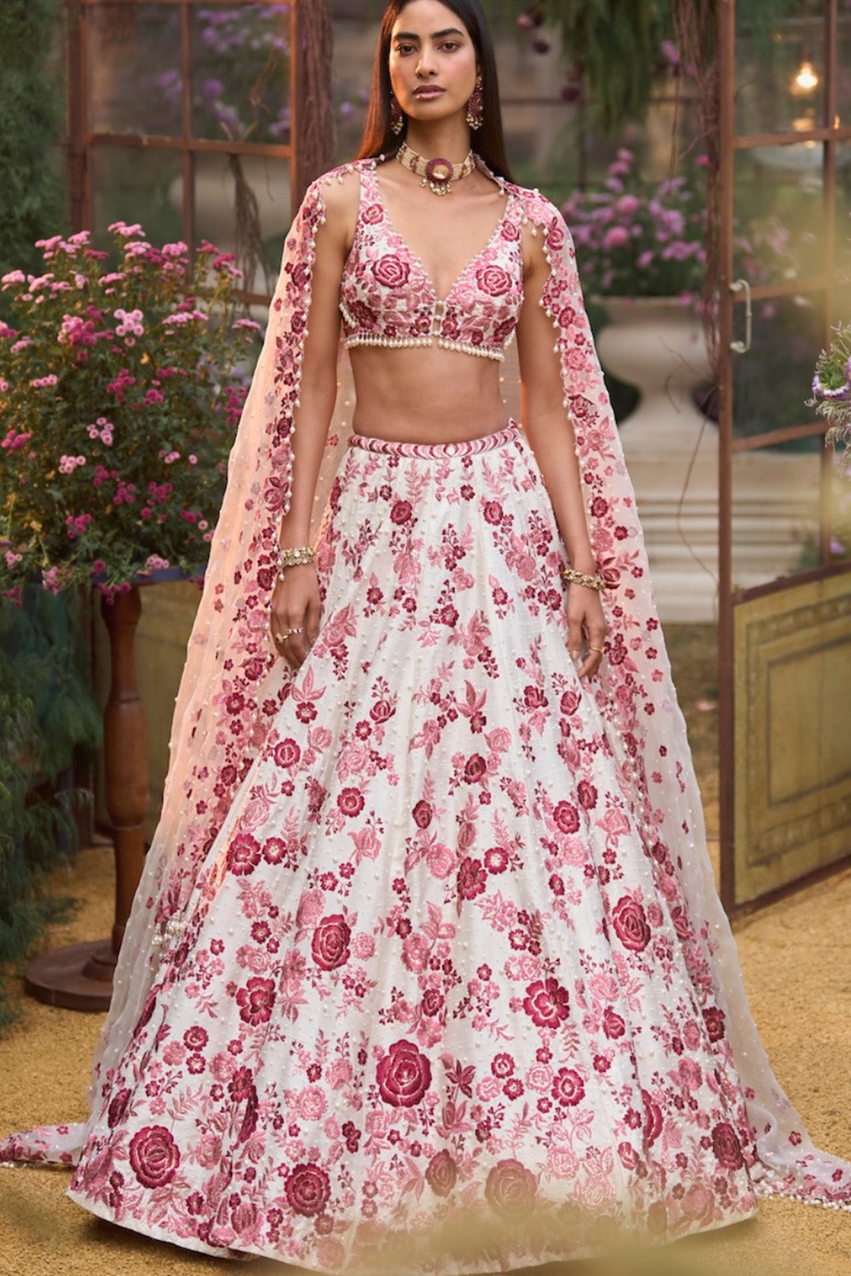 Ruby Floral Lehenga Set