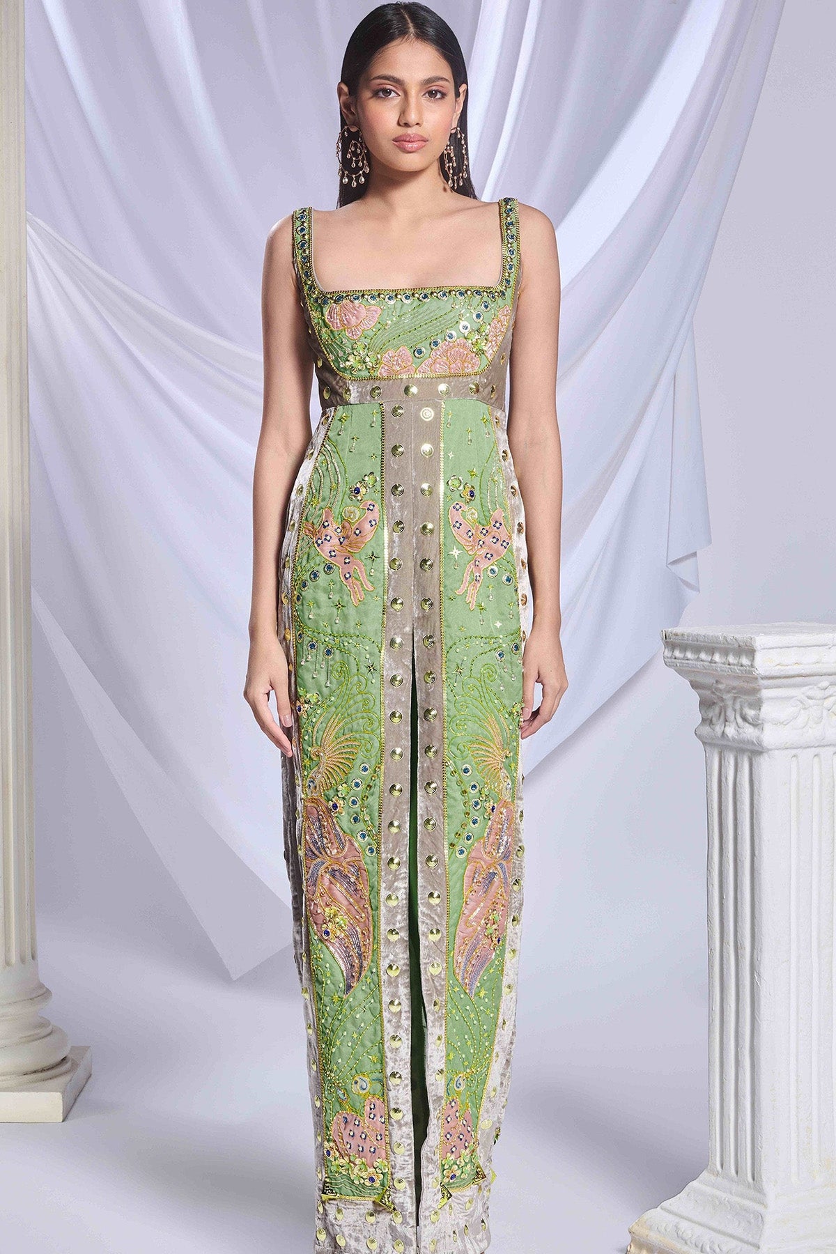 shamrock green dress St. Patrick's Day Shamrock Dress With Long Sleeves L main image 1