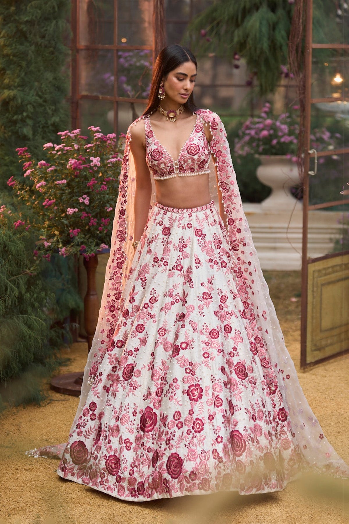Ruby Floral Lehenga Set