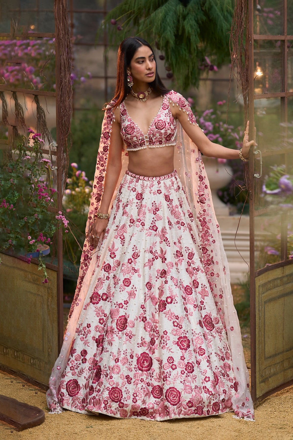 Ruby Floral Lehenga Set