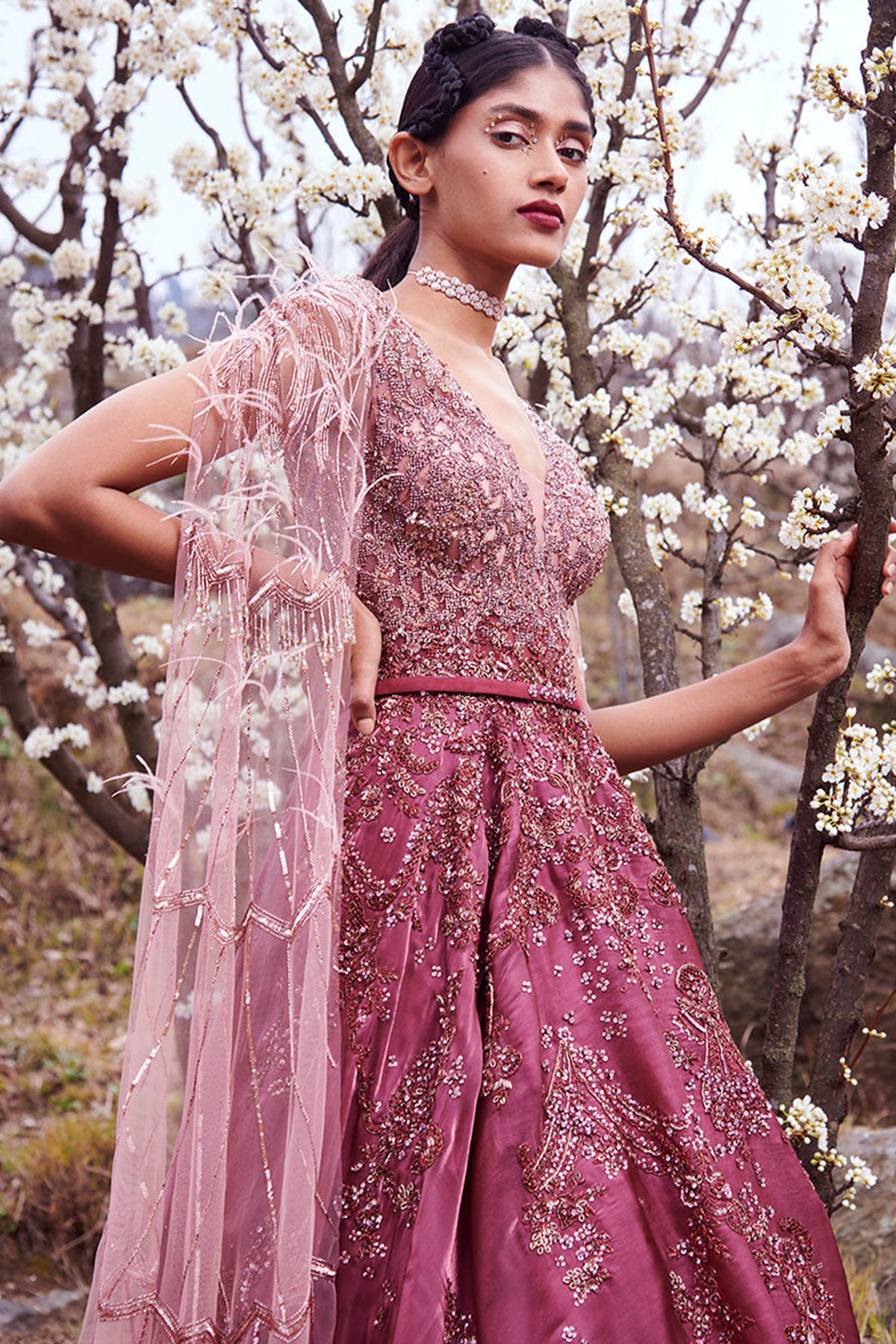 "Lillette" Shimmer Organza Gown