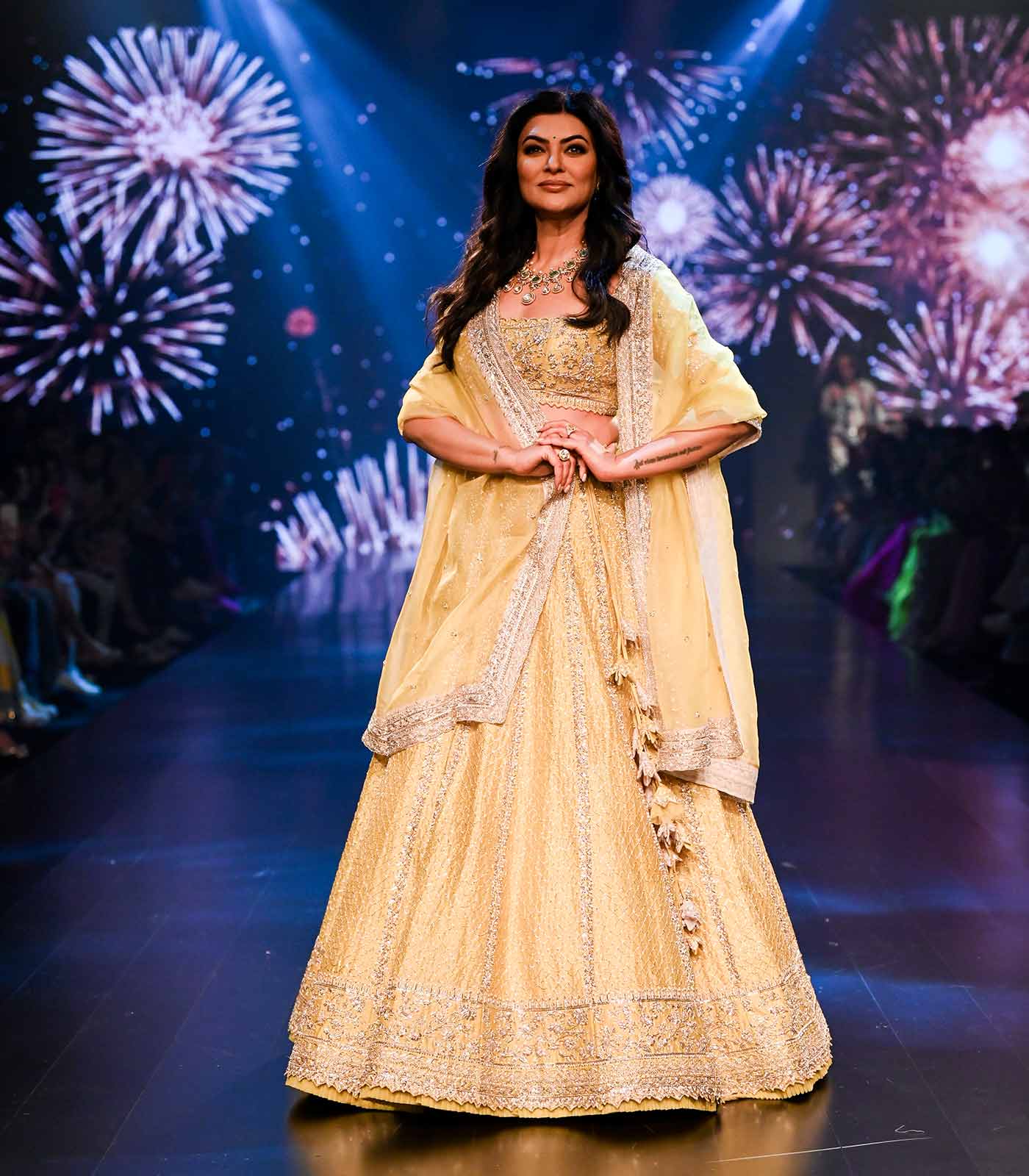 AHILAYA YELLOW LEHANGA SET