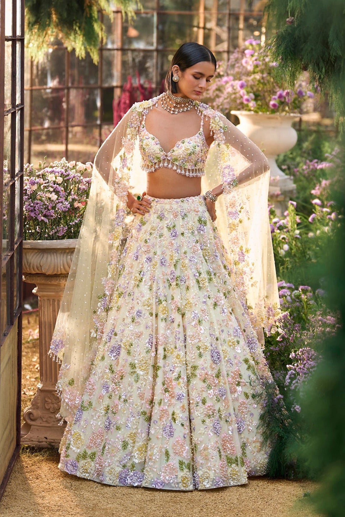 Butter Yellow Sequin Lehenga Set