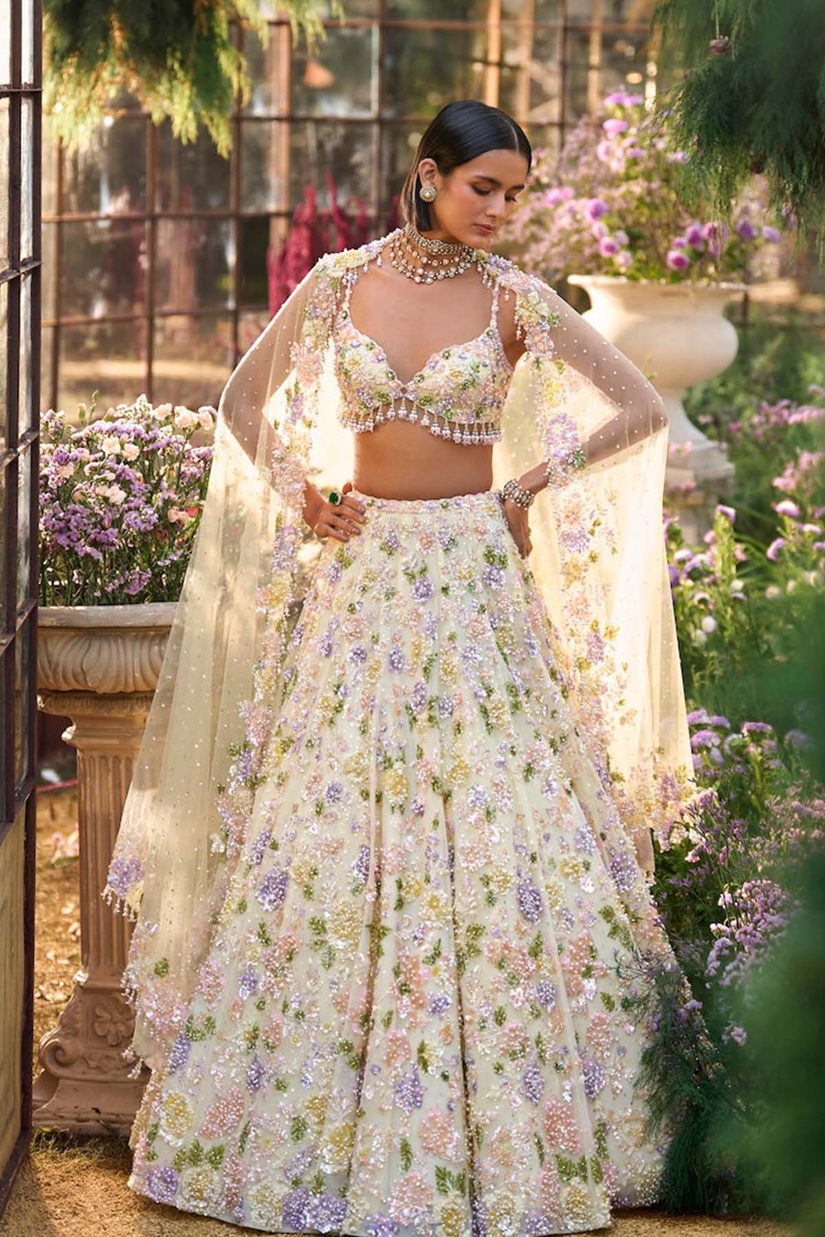 Butter Yellow Sequin Lehenga Set