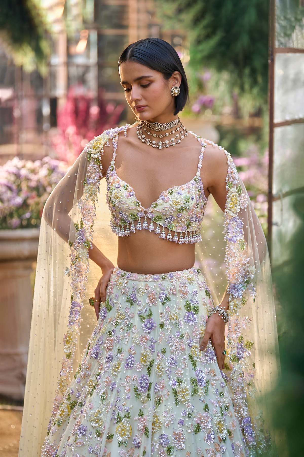 Butter Yellow Sequin Lehenga Set