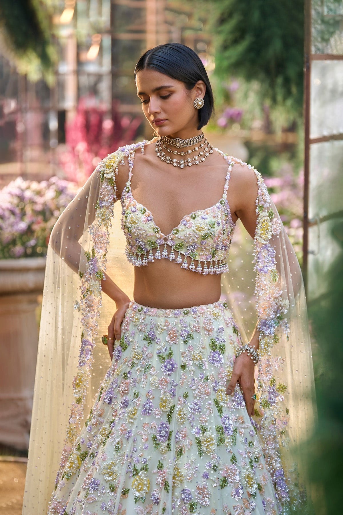 Butter Yellow Sequin Lehenga Set