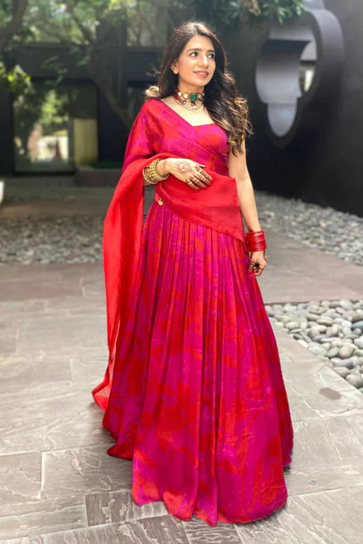 Bolivian Fuchsia Lehenga