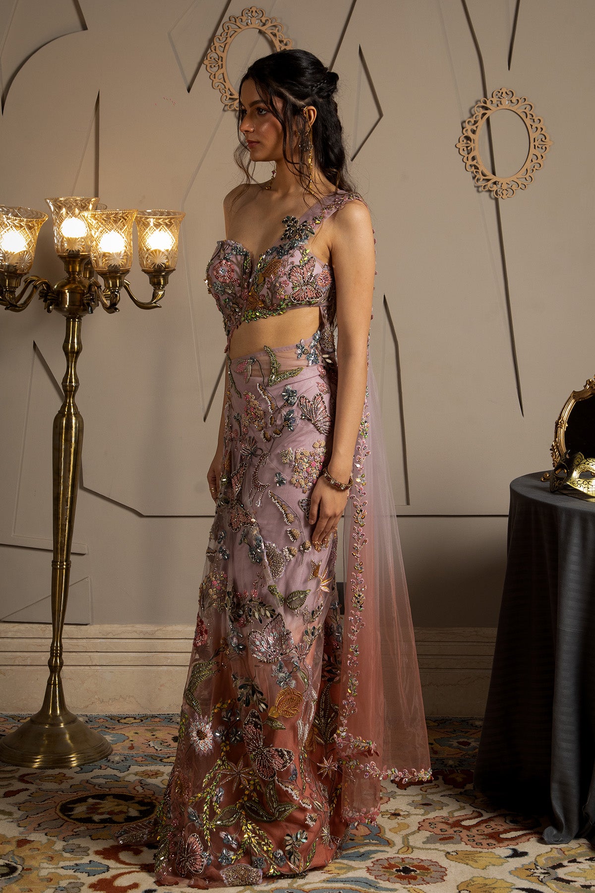 Elysia One shoulder draped dress