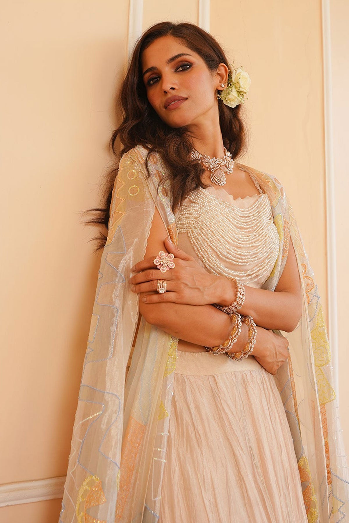 Aria Embroidered Tissue Lehenga