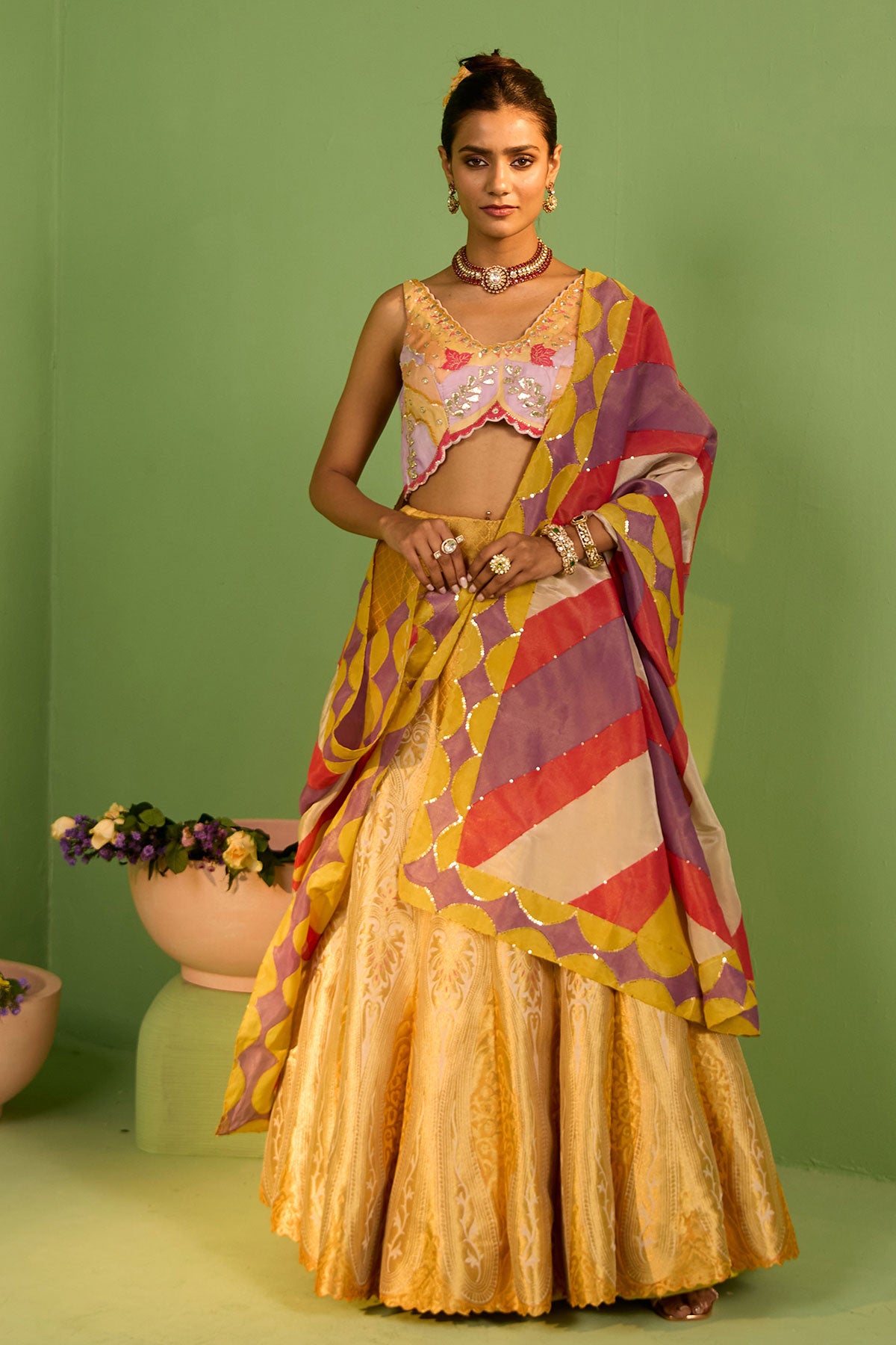 Noori Banarasi Silk Lehenga Set