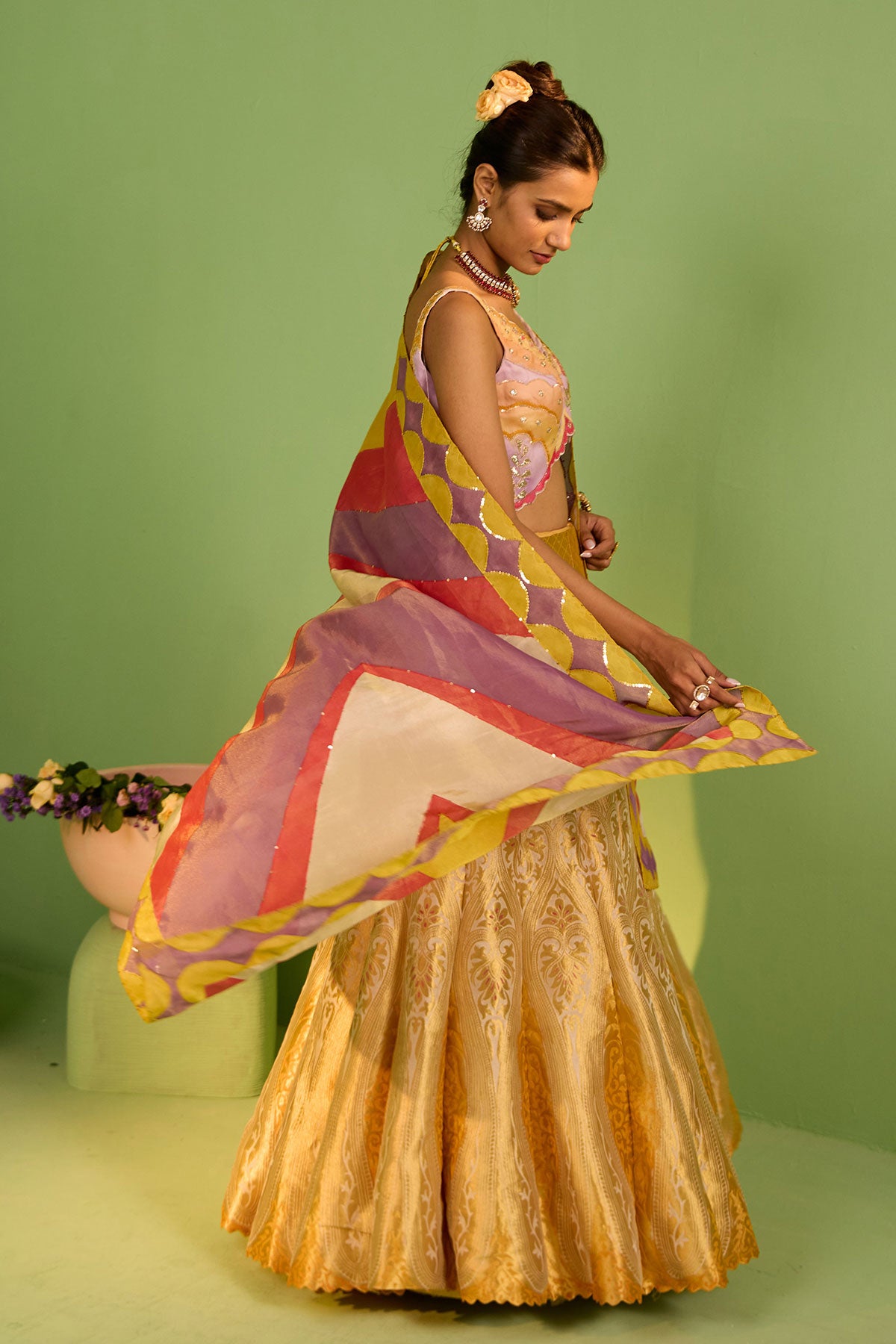 Noori Banarasi Silk Lehenga Set