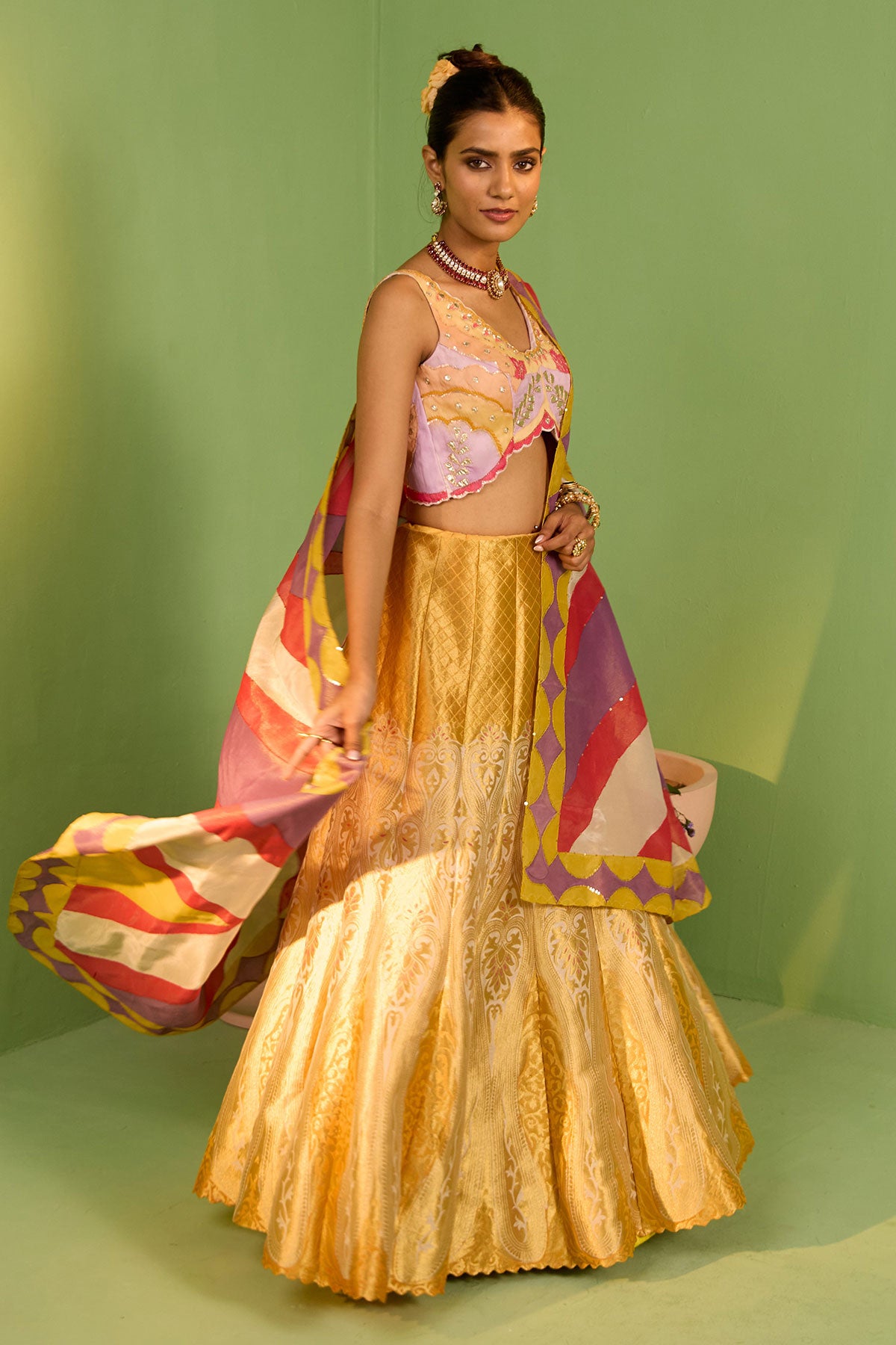 Noori Banarasi Silk Lehenga Set