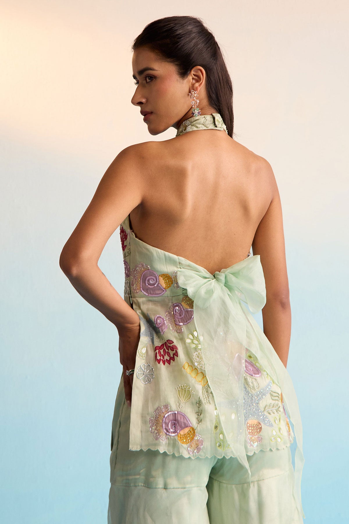 Ocean Breeze Sharara Set