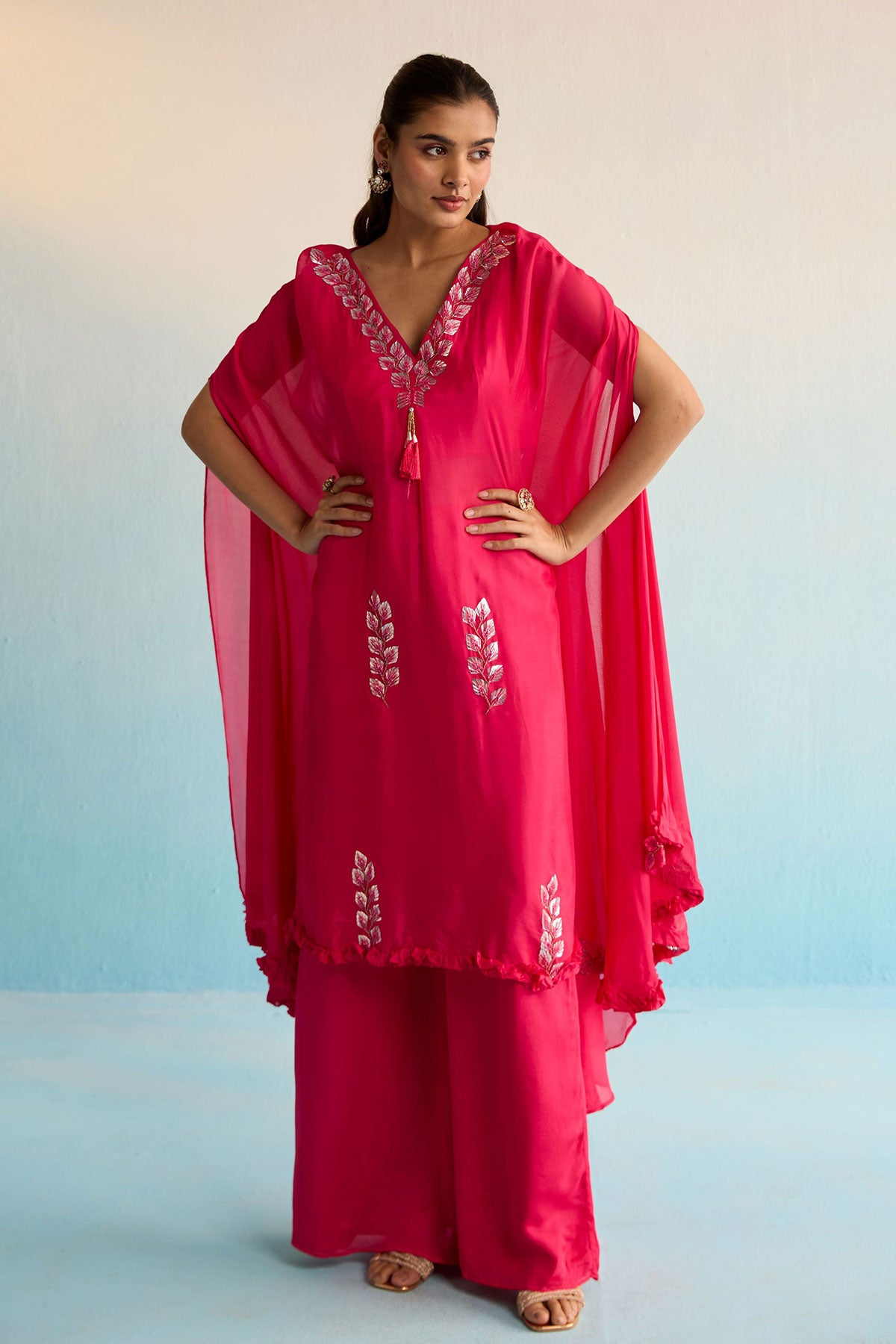 Orla Hot Pink Kaftan Set