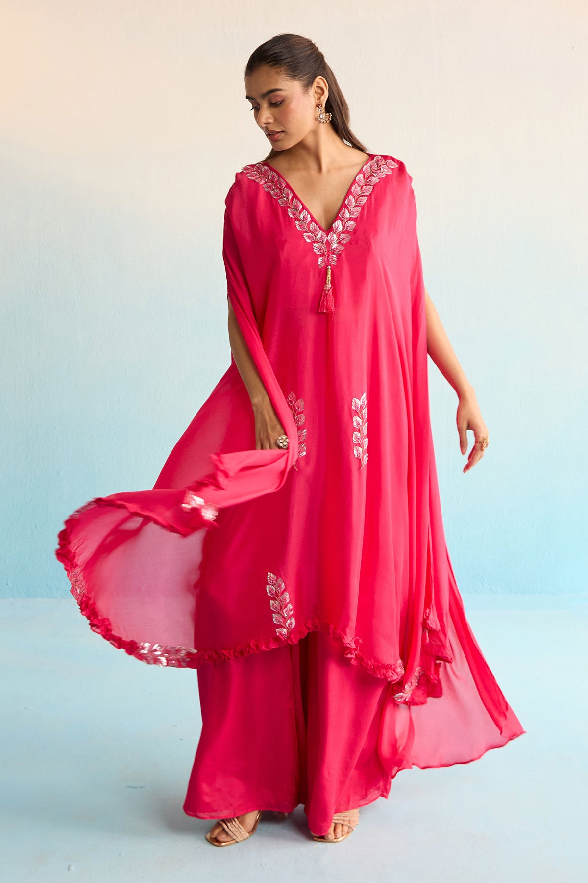 Orla Hot Pink Kaftan Set