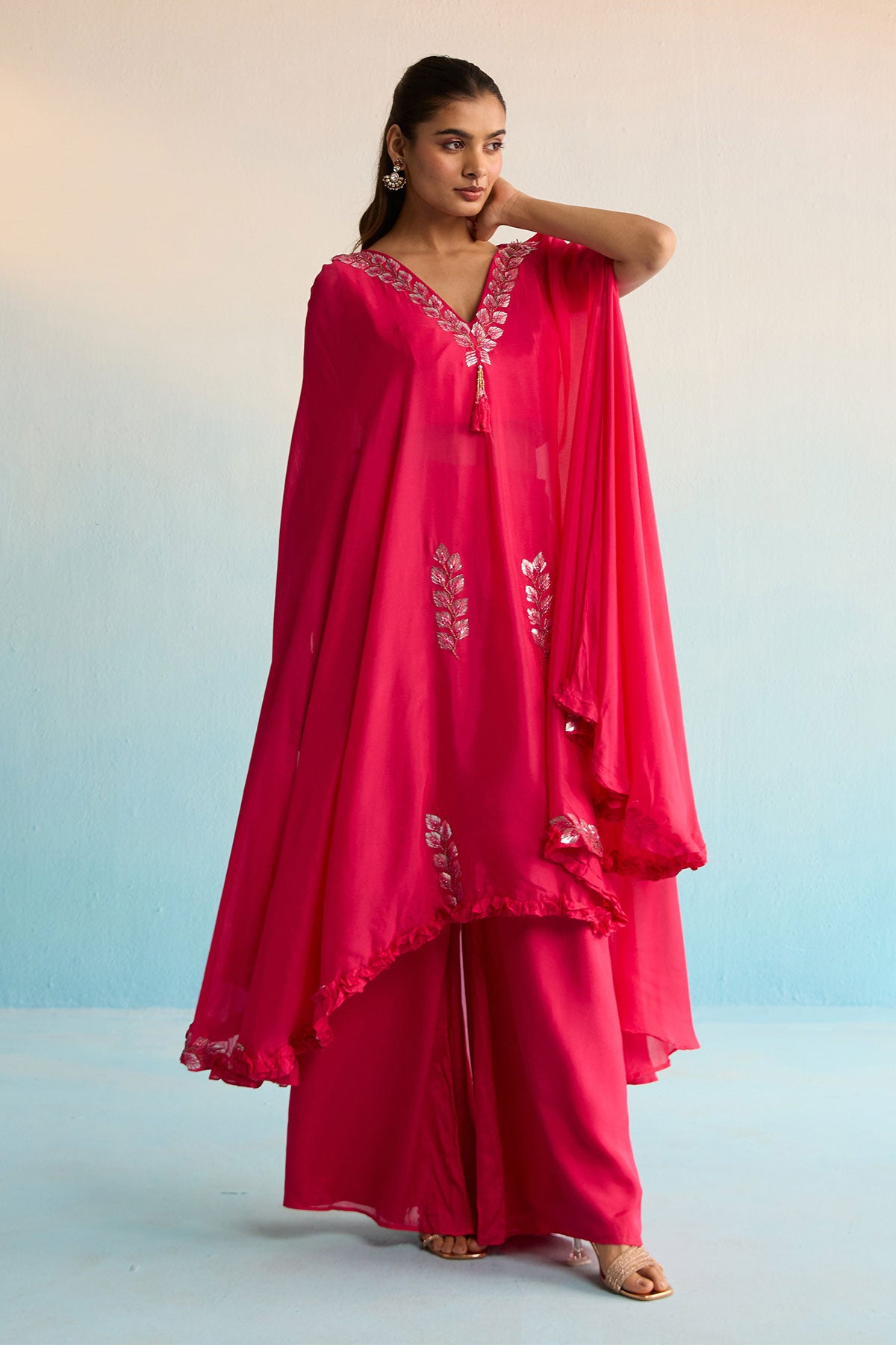 Orla Hot Pink Kaftan Set