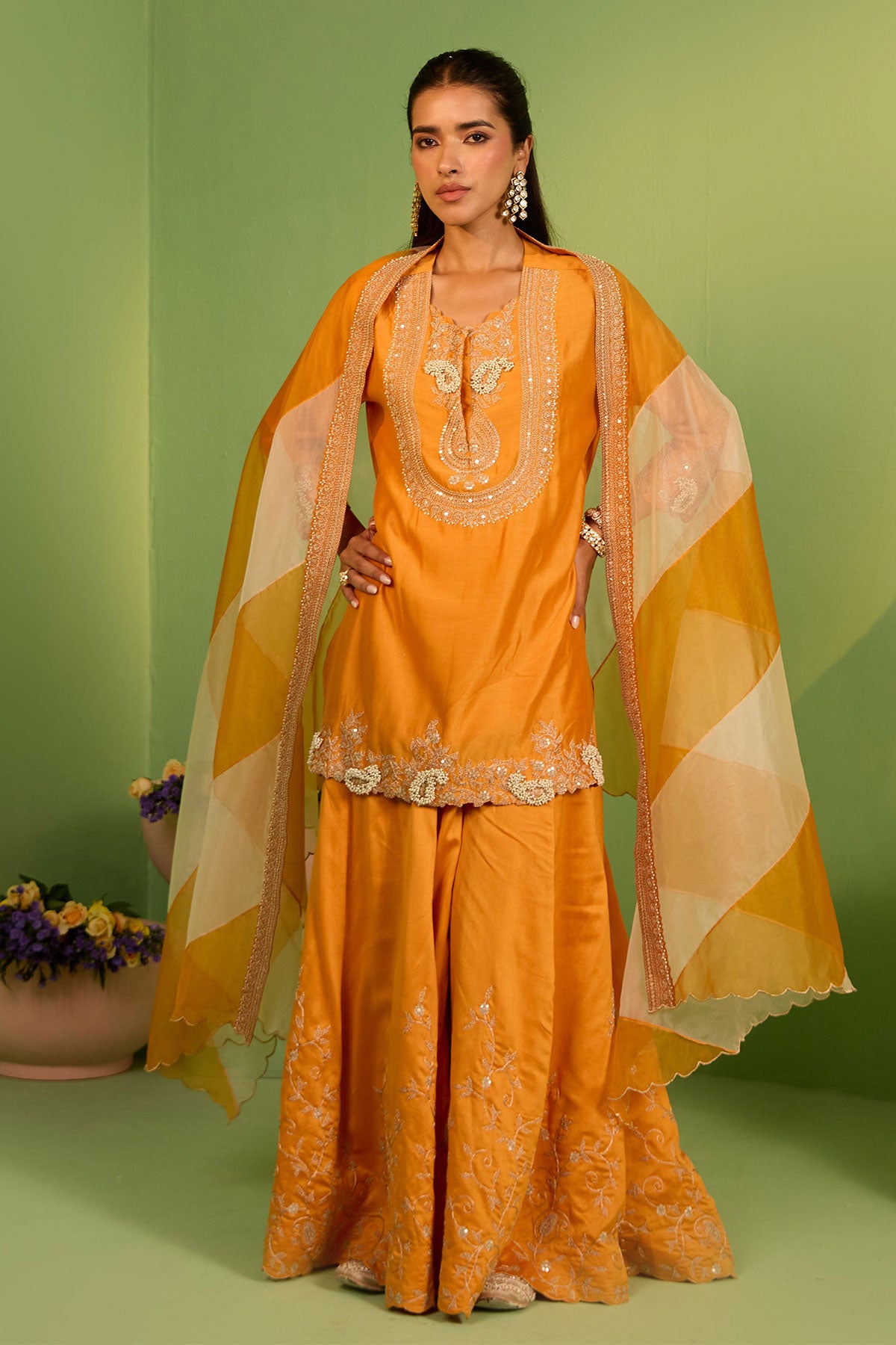 Saphira Chanderi Silk Sharara Set