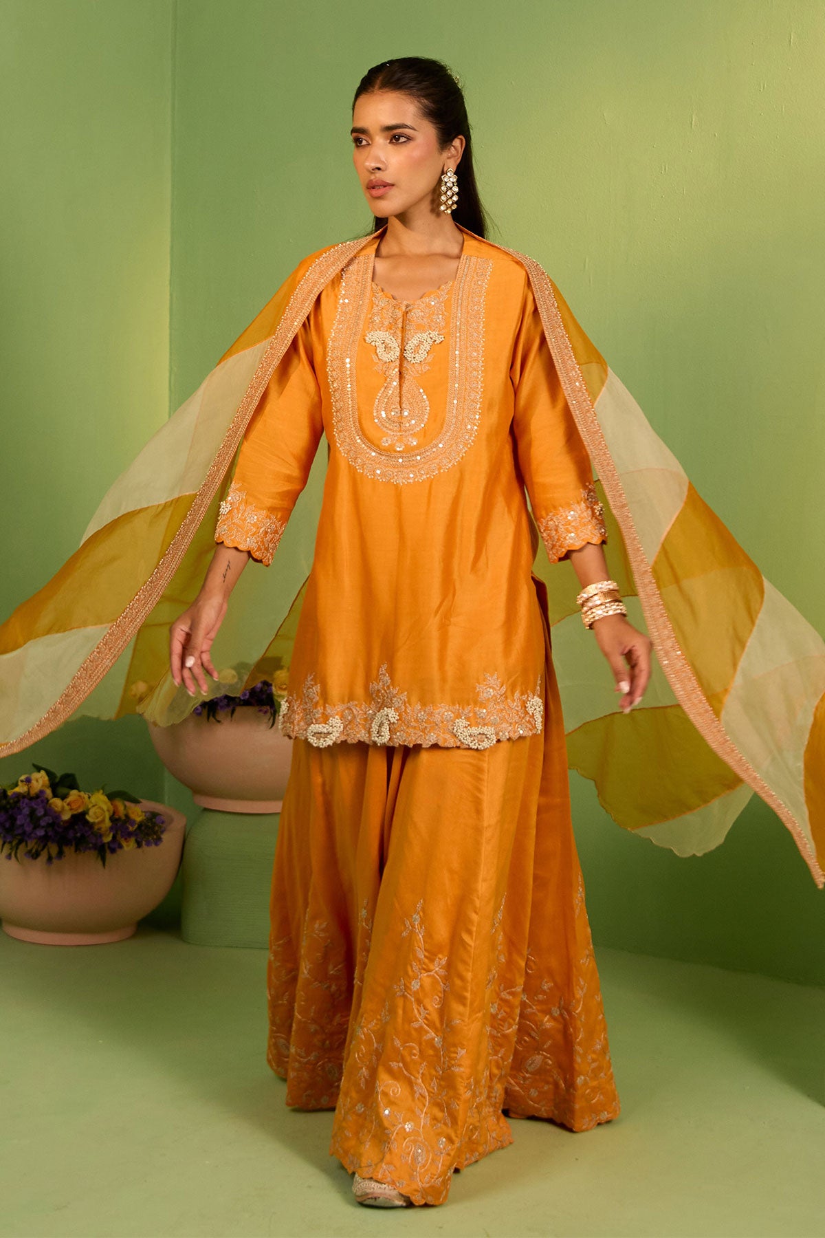 Saphira Chanderi Silk Sharara Set