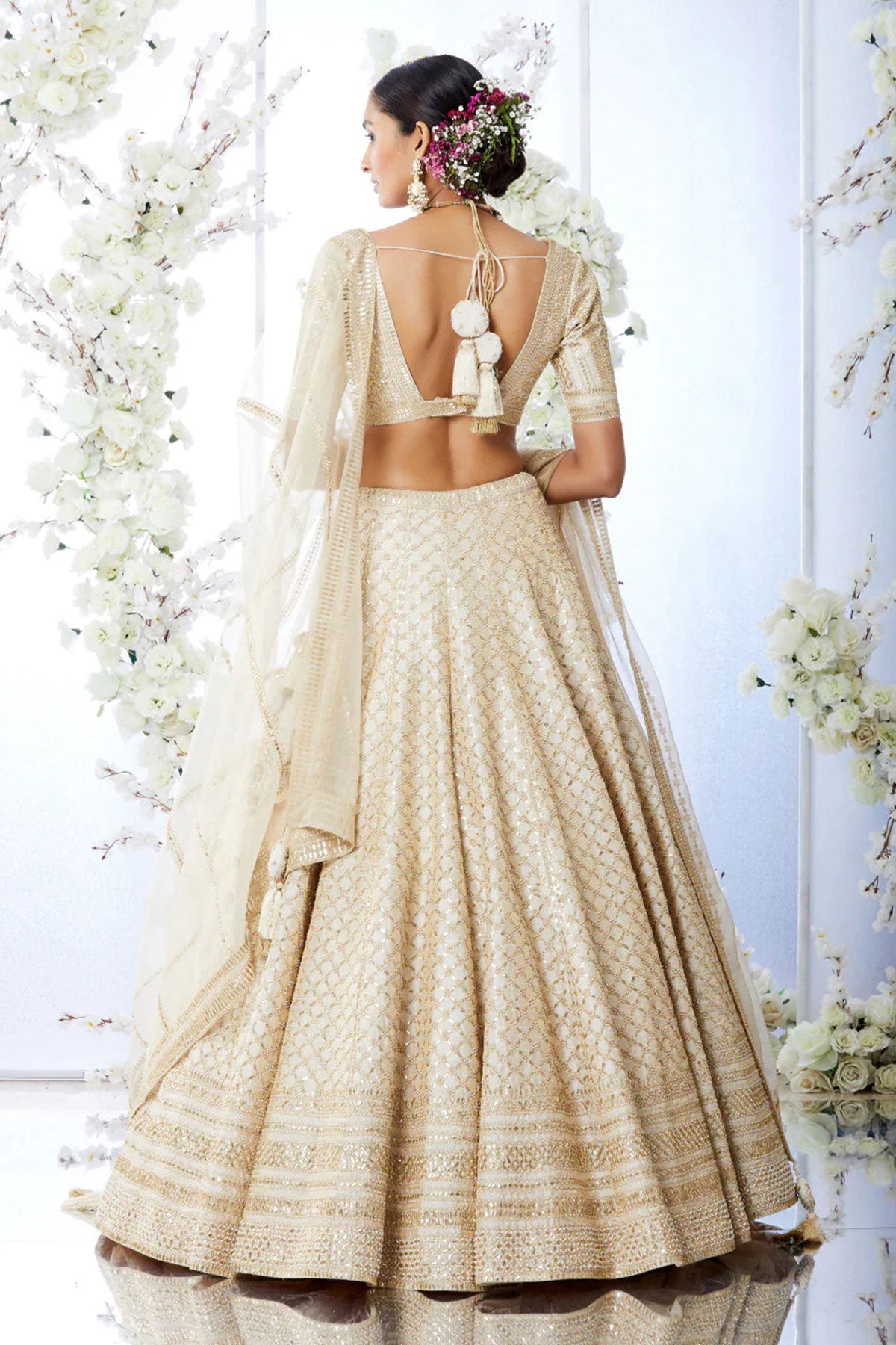 Ivory Gota Patti Lehenga Set - Ready To Ship