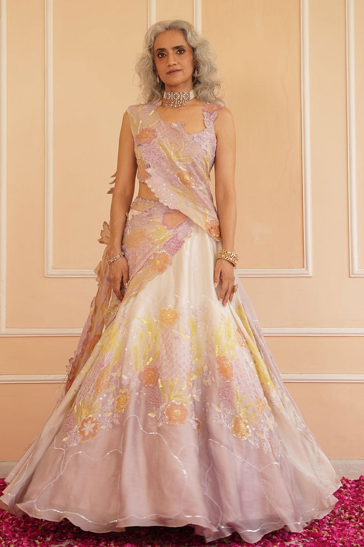 Arya Handpainted Tonal Lehenga