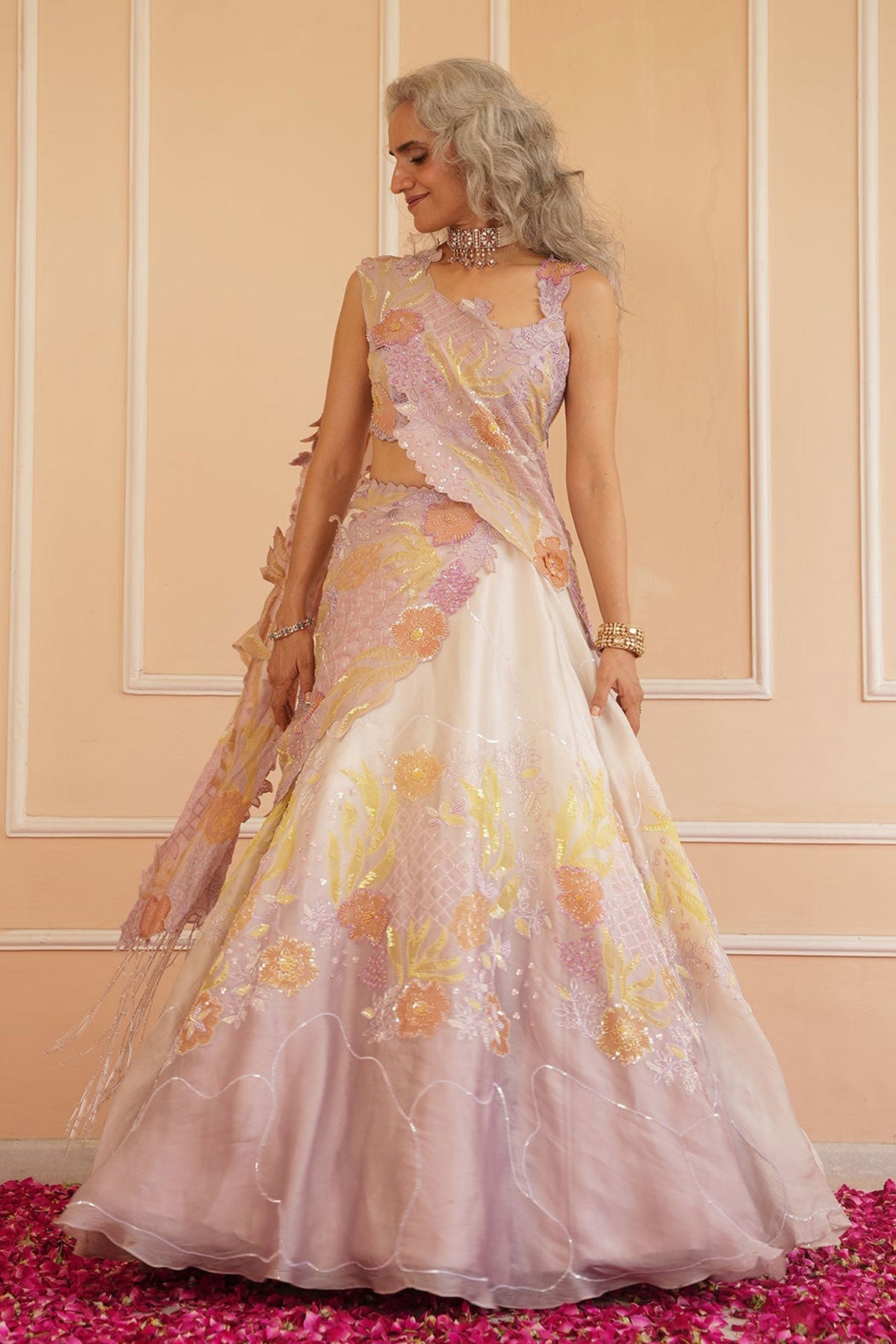 Arya Handpainted Tonal Lehenga