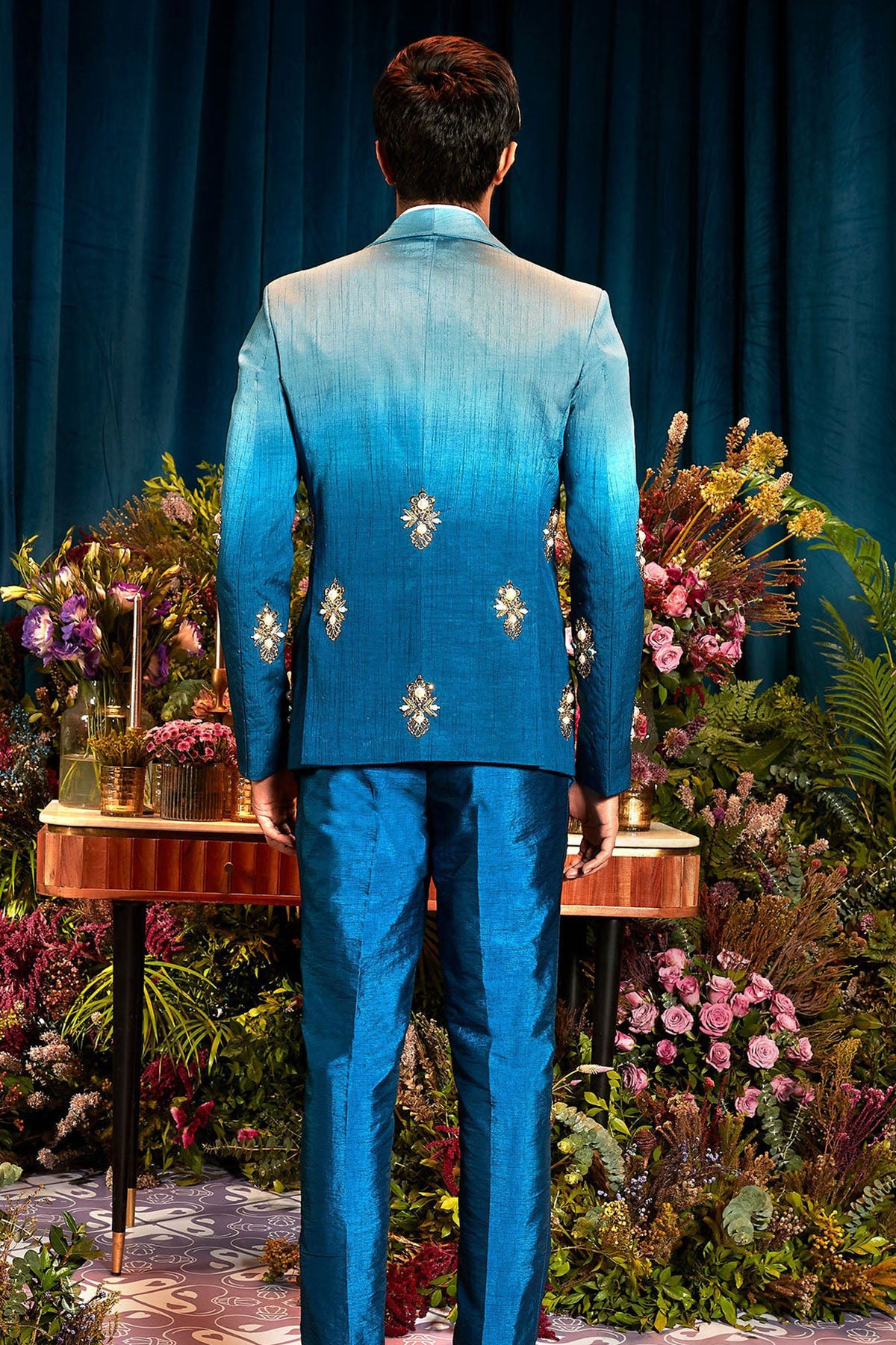 ORION - BLUE OMBRE BLAZER SET