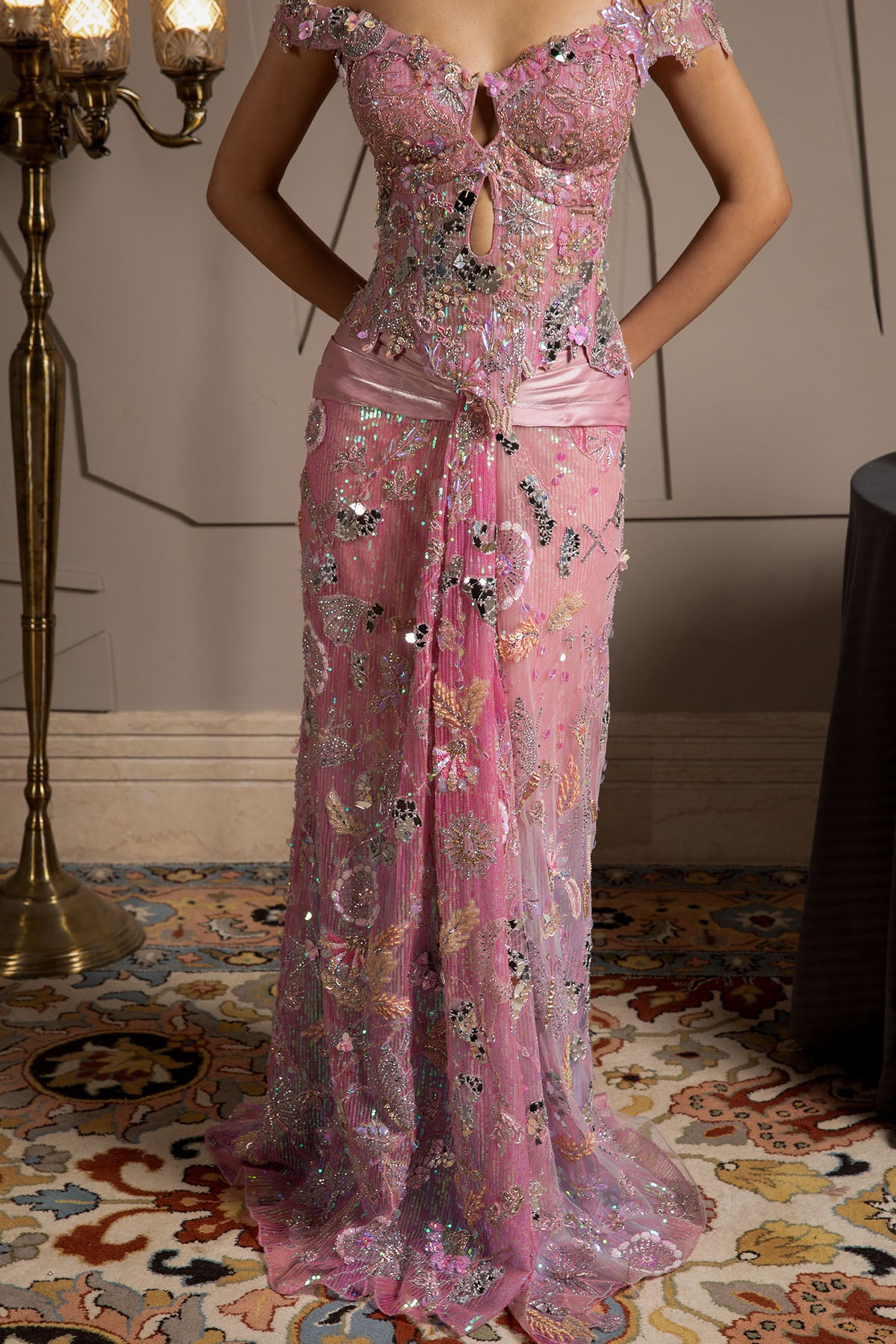 Lura Off Shoulder Corset Gown