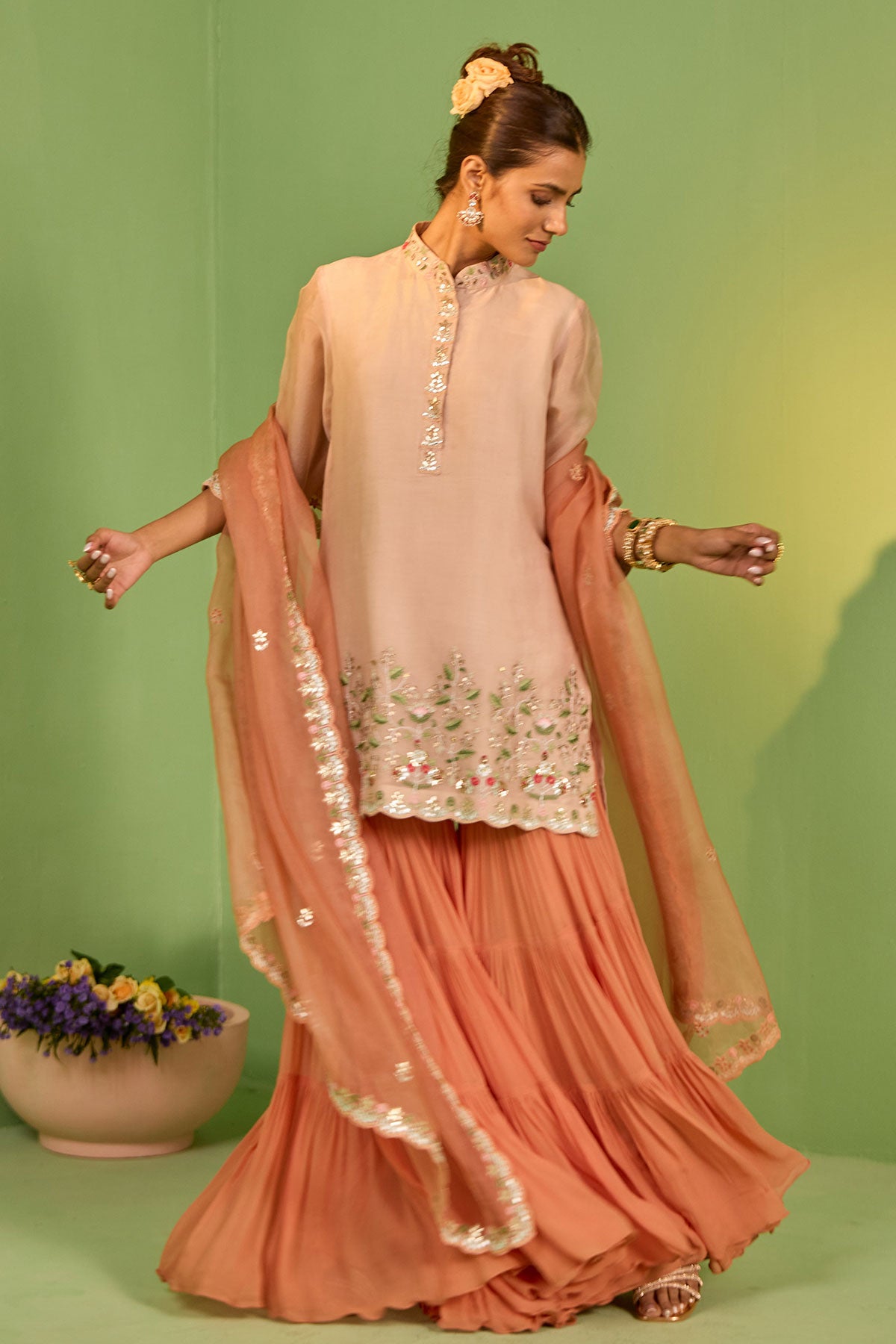 Anisa Gota Patti Sharara Set