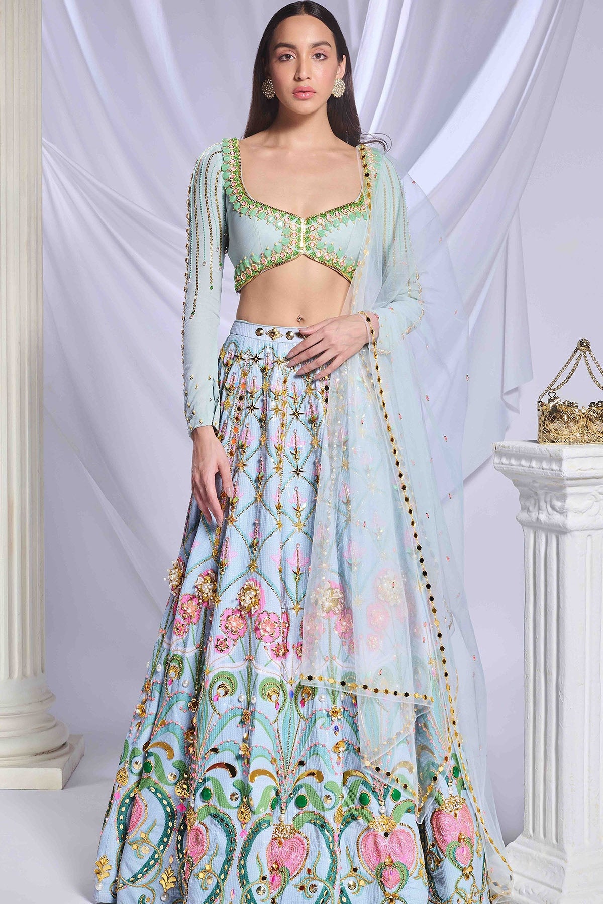 Mint Mystique Lehenga Set