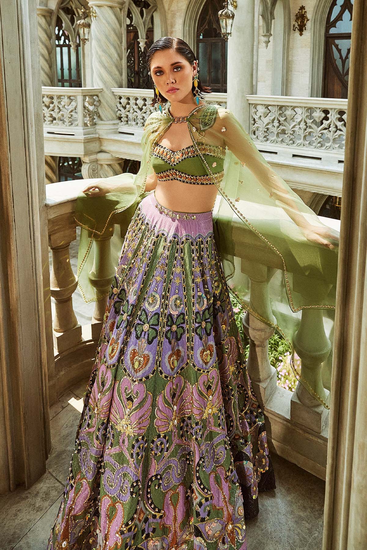 Celtic Hearts Lehenga Set