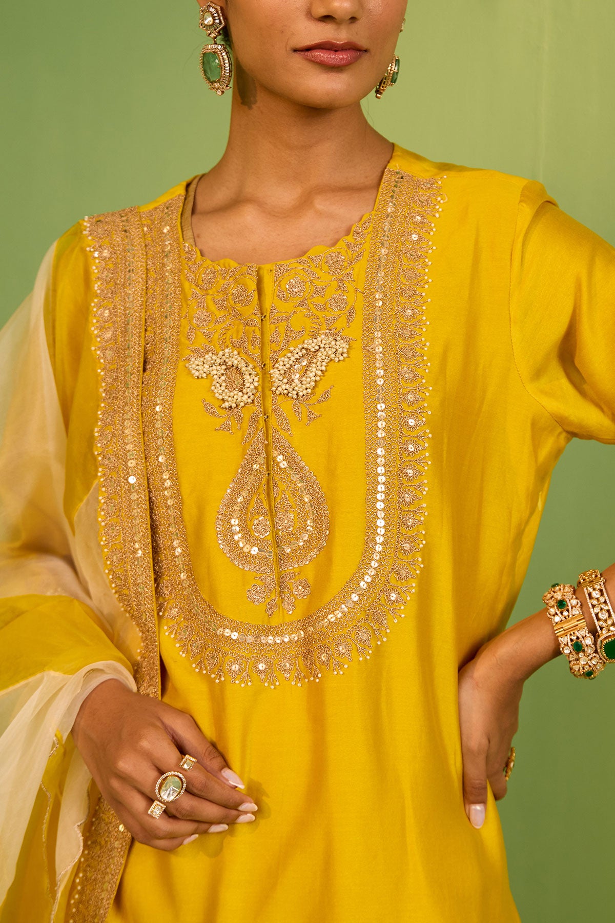 Sophia Chanderi Silk Sharara Set