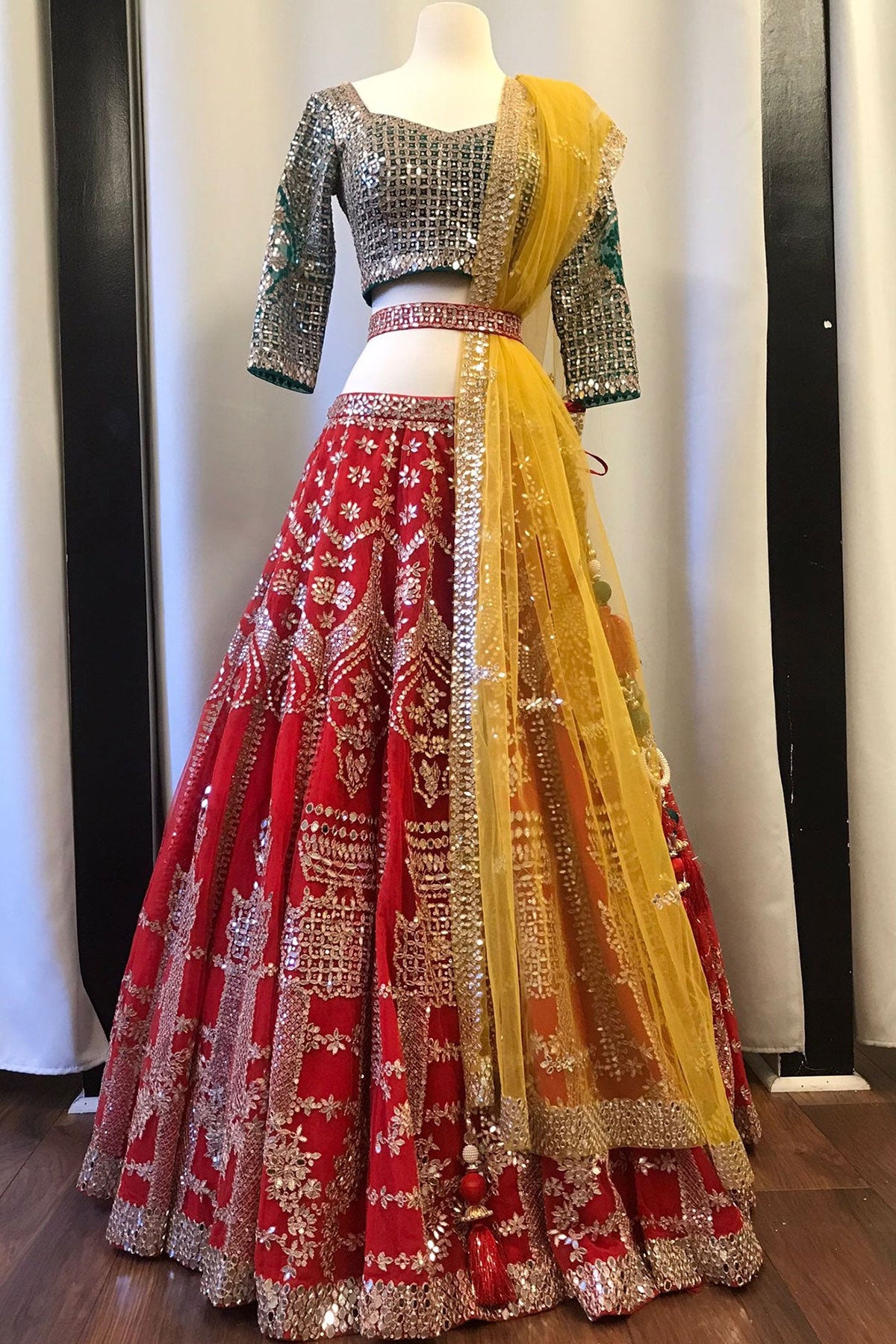 MIRROR WORK LEHENGA SET - Ready To Ship