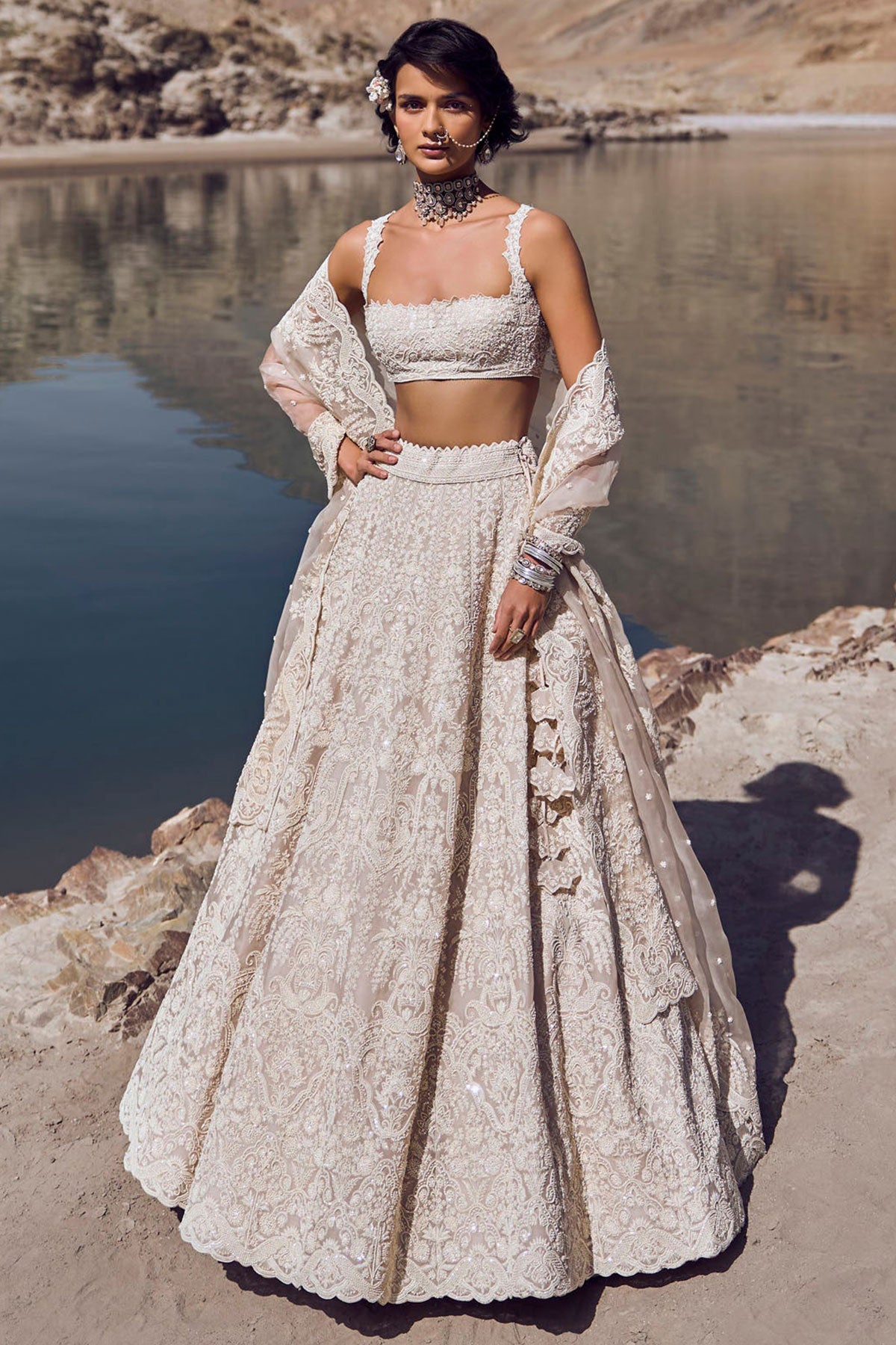 Carmine lehenga set