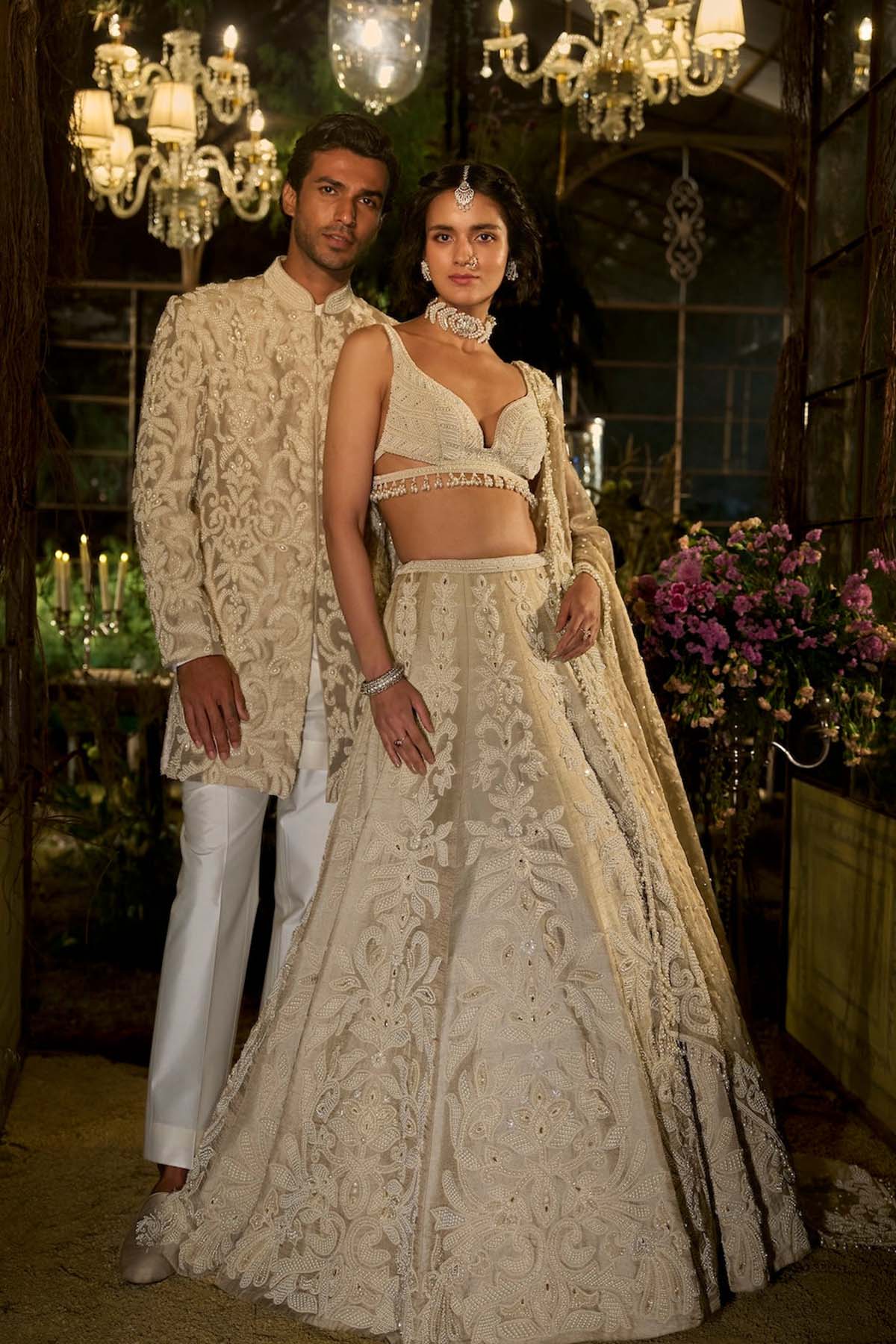 Champagne Pearl Lehenga Set