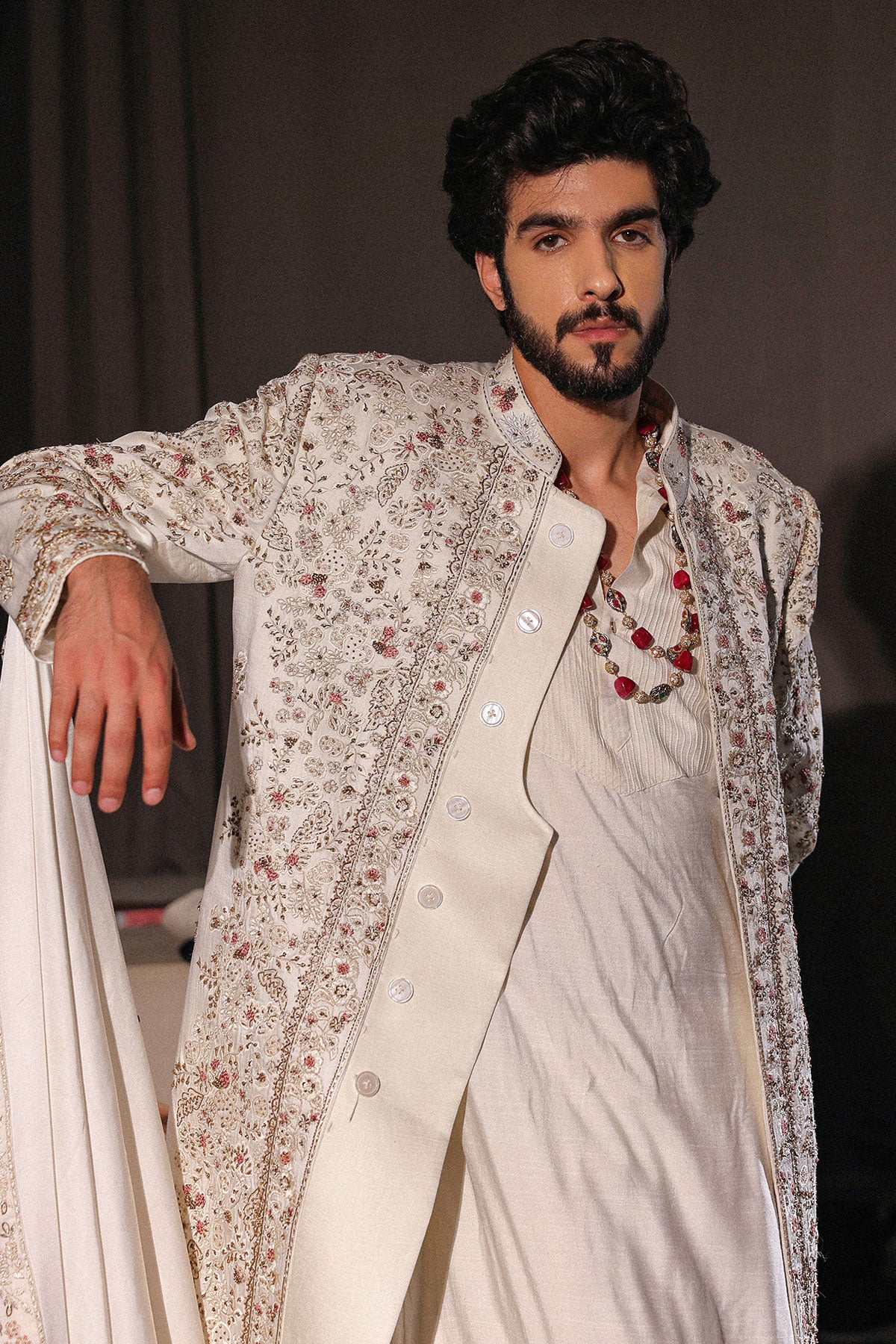 Imperial White Sherwani Set