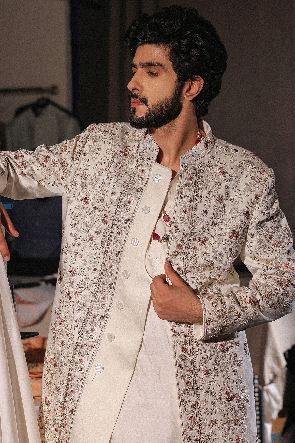 Imperial White Sherwani Set