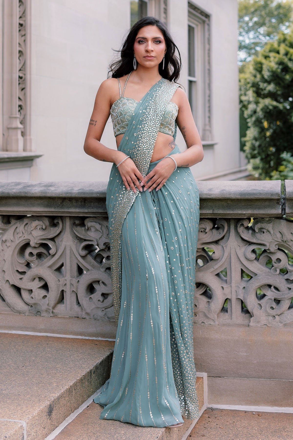 Sufi Pre-Drape Saree