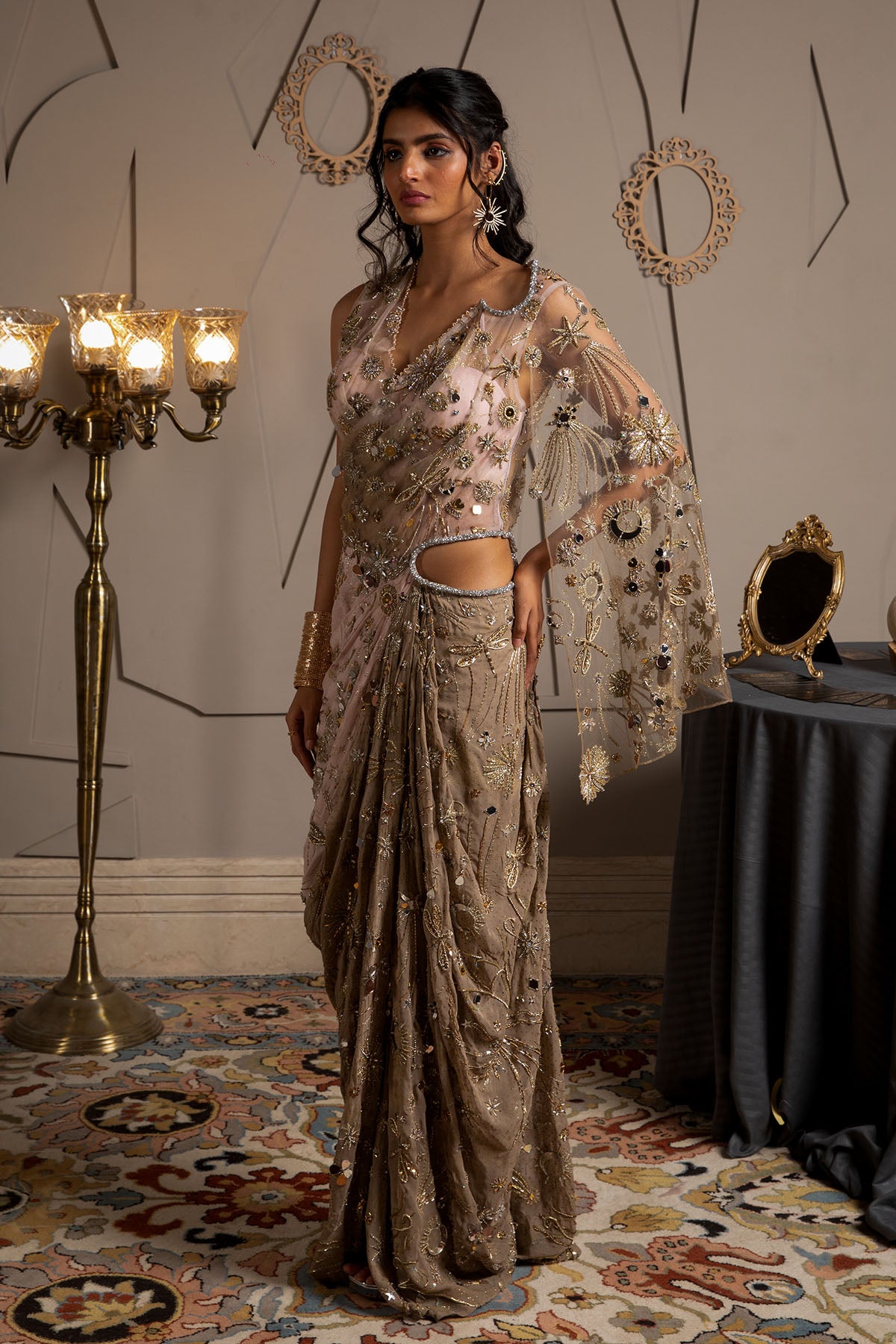 Nysa Draped Kaftan Dress