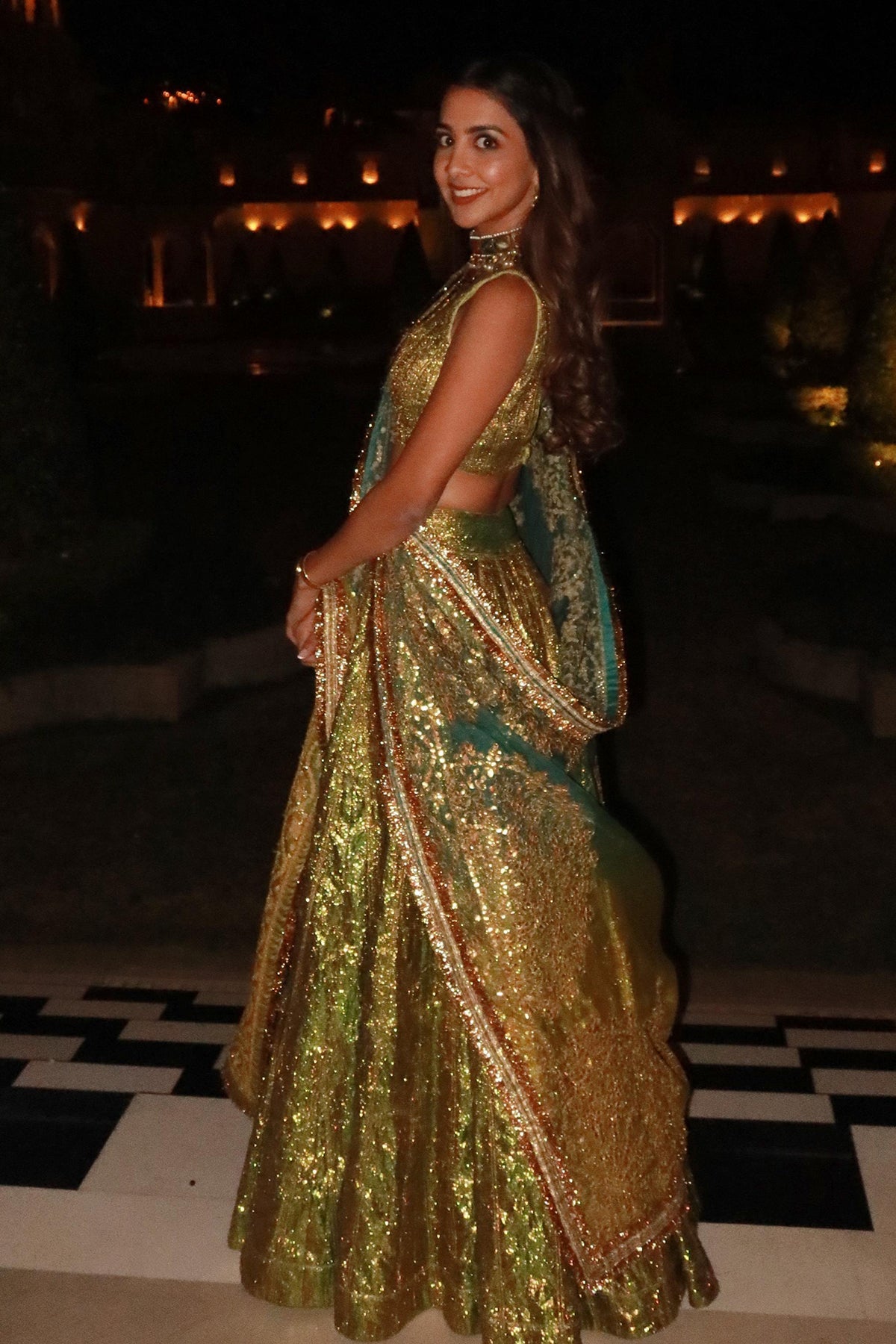 Jayati Modi in Reshmi Angoori Lehenga Set