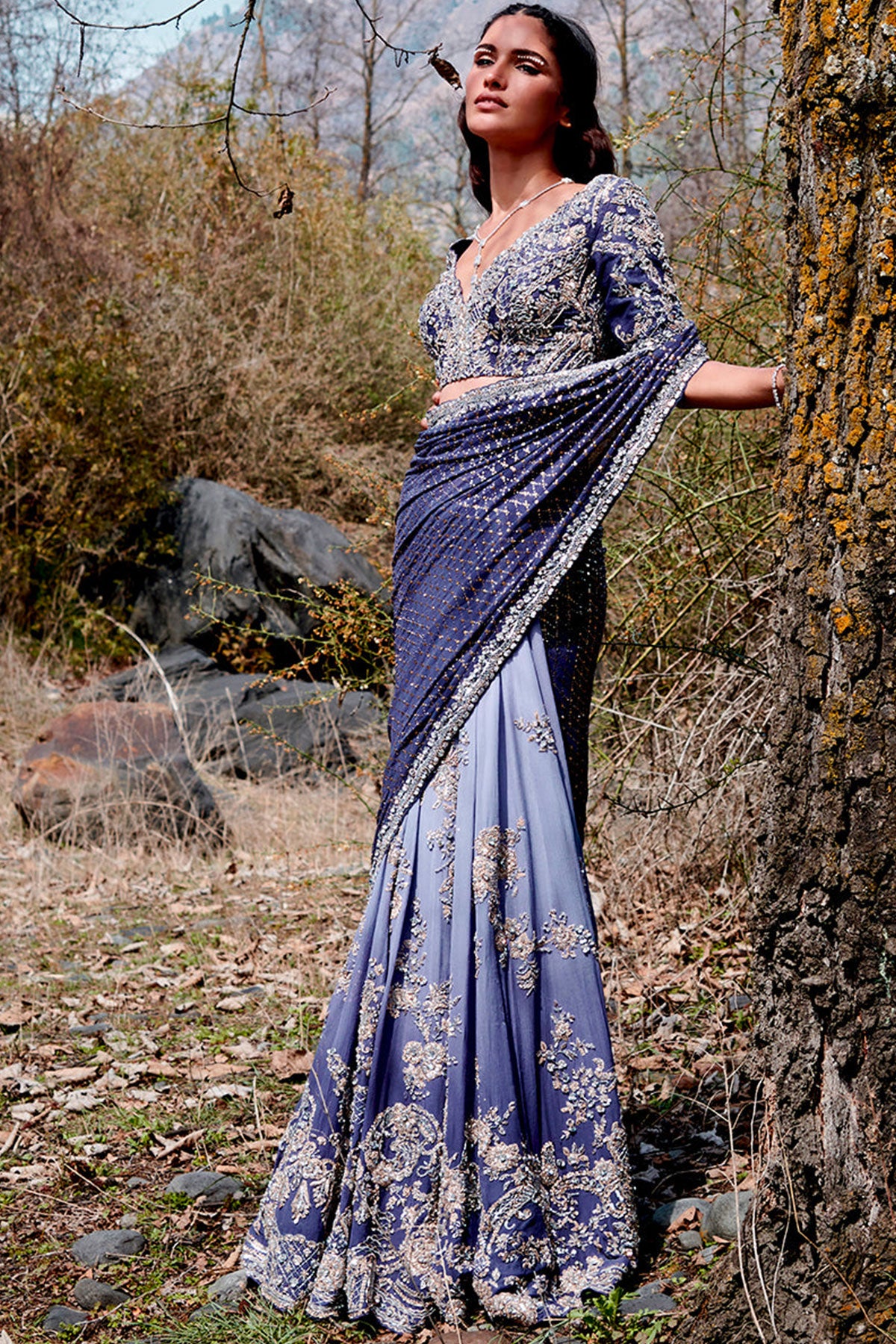 "Ruanna" Chiffon Kalidar Sari