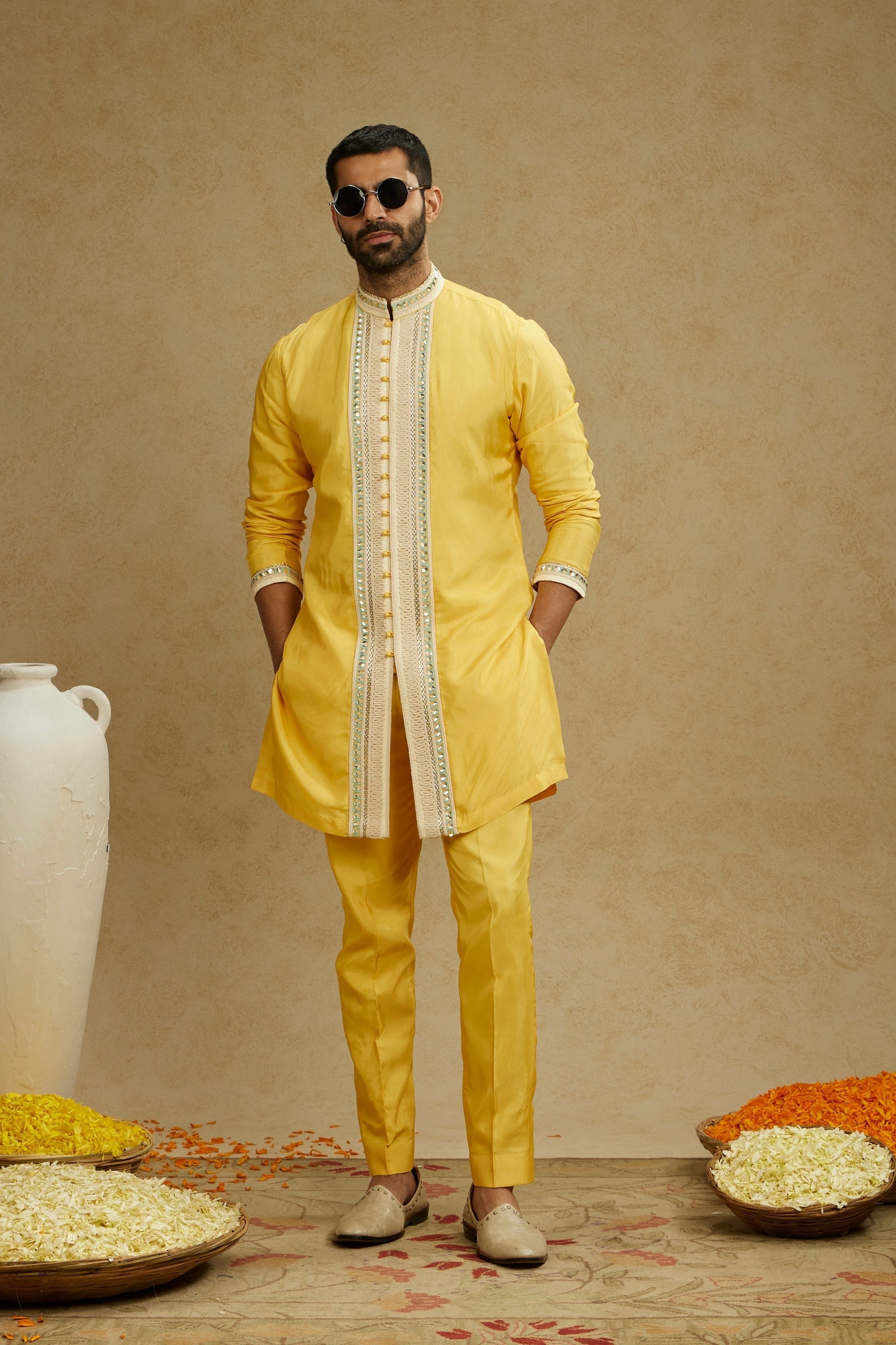 DANDELION FRONT WORK KURTA SET