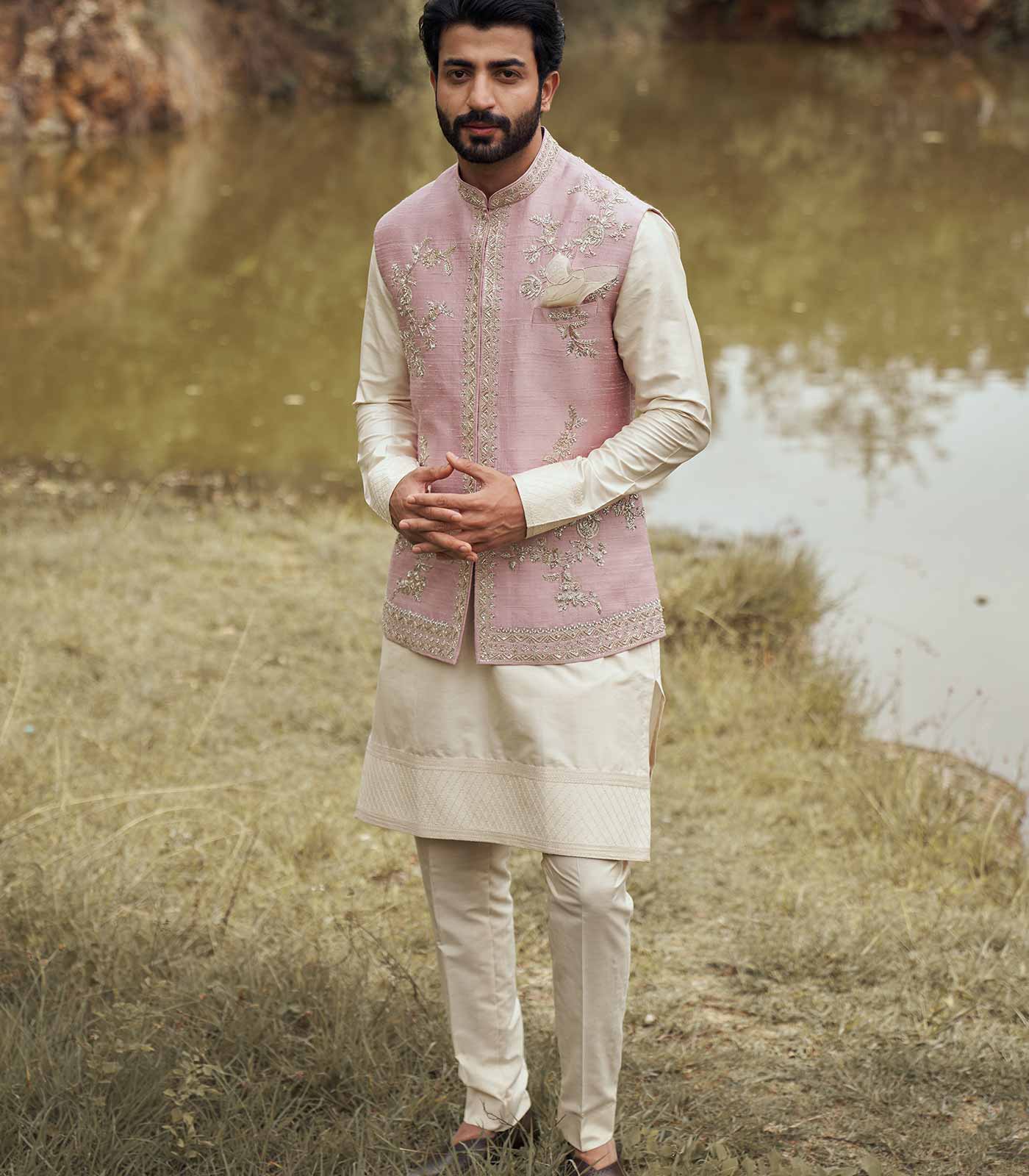 LAVENDER PLACEMENT ZARDOZI BANDI